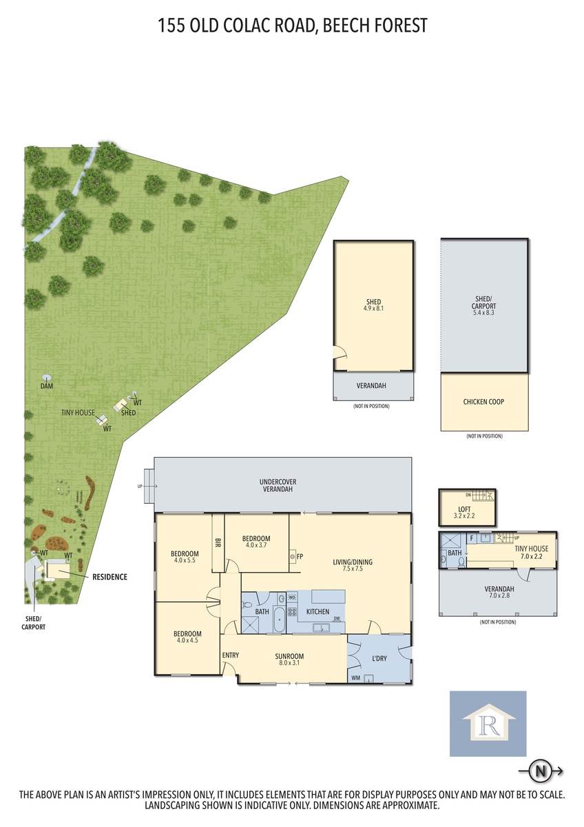 155 Old Colac Road, Beech Forest For Sale by Farmbuy.com - floorplan 1