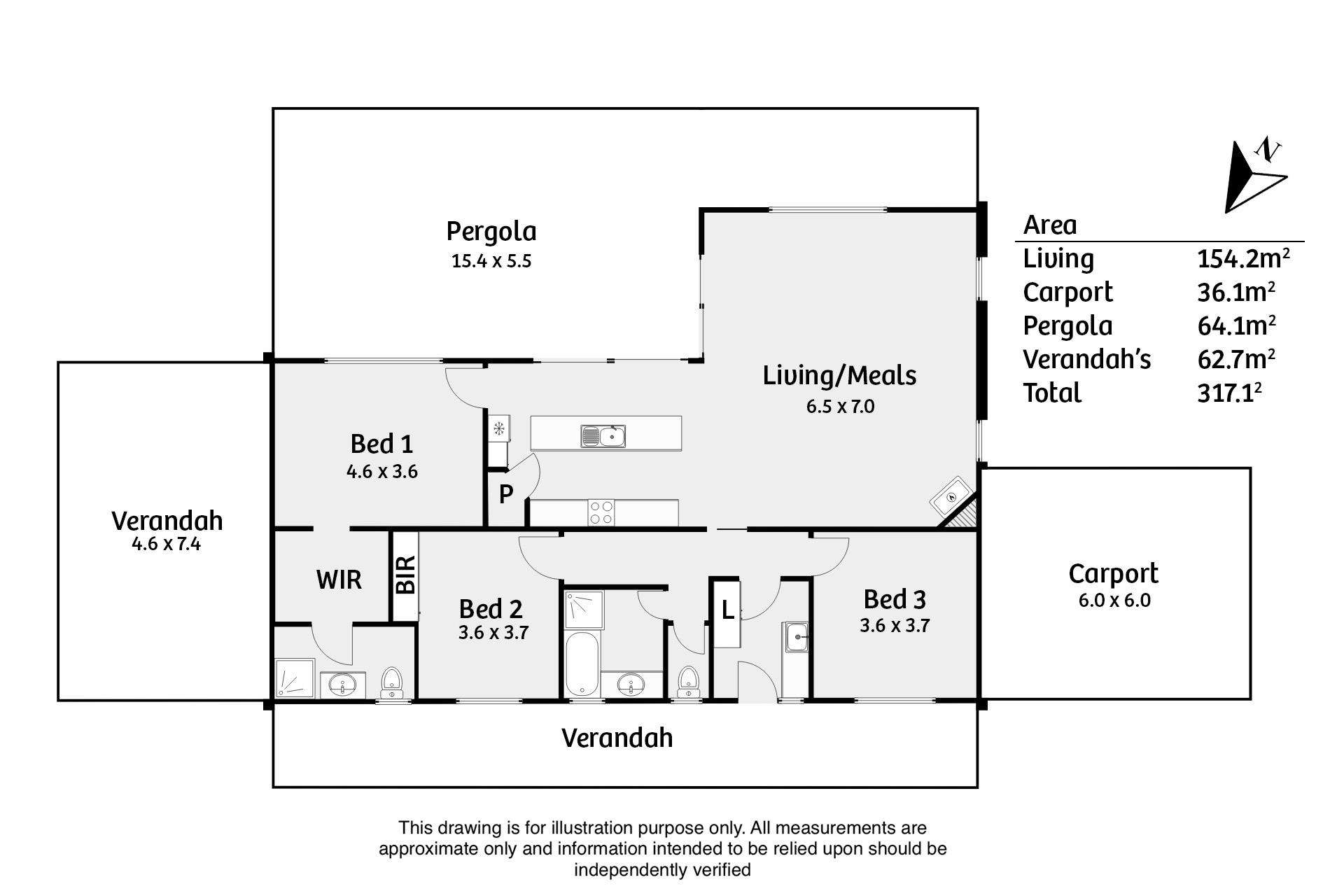 380C Wattle Flat Road, Ashbourne For Sale by Farmbuy.com - floorplan 1