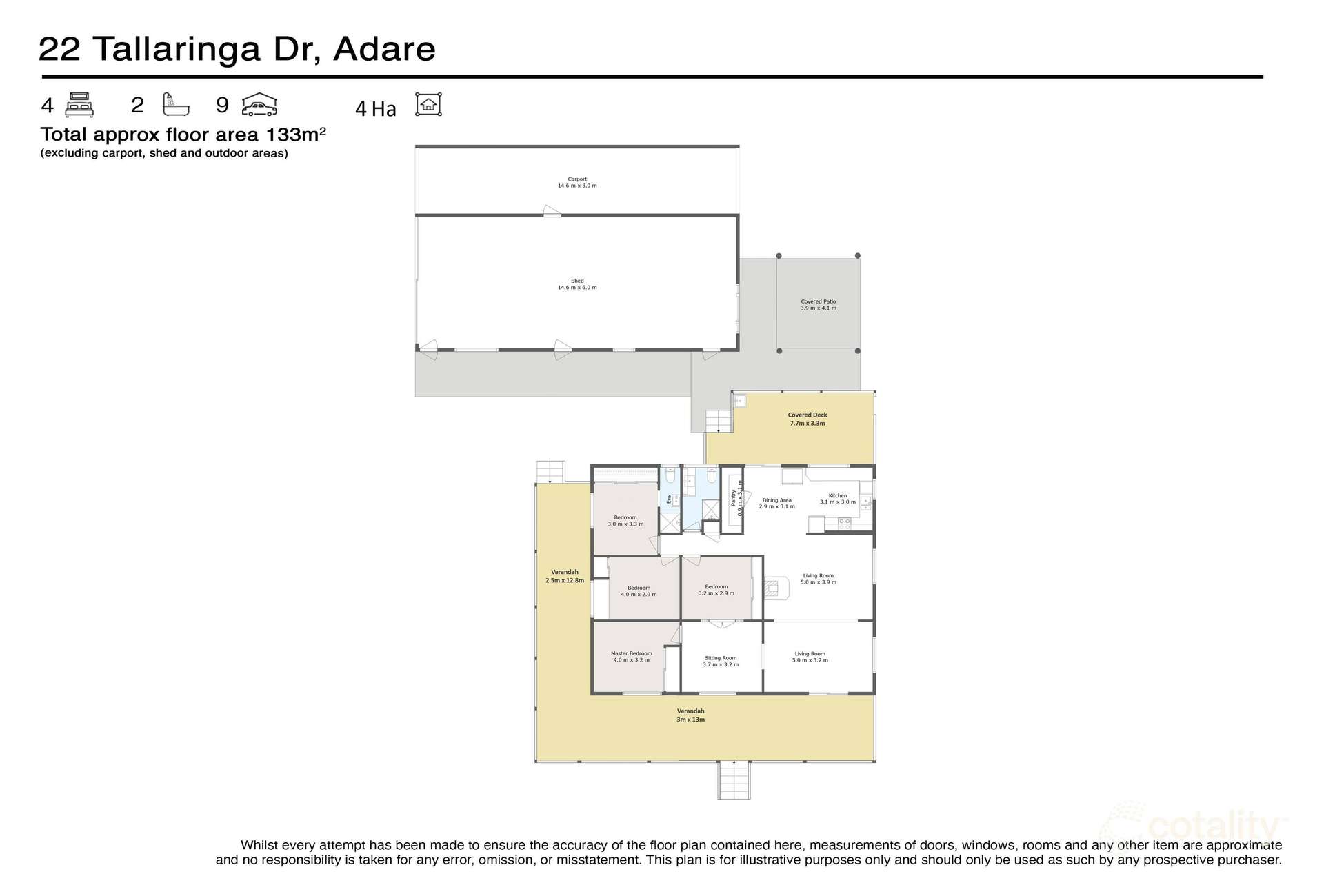 22 Tallaringa Drive, Adare For Sale by Farmbuy.com - floorplan 1