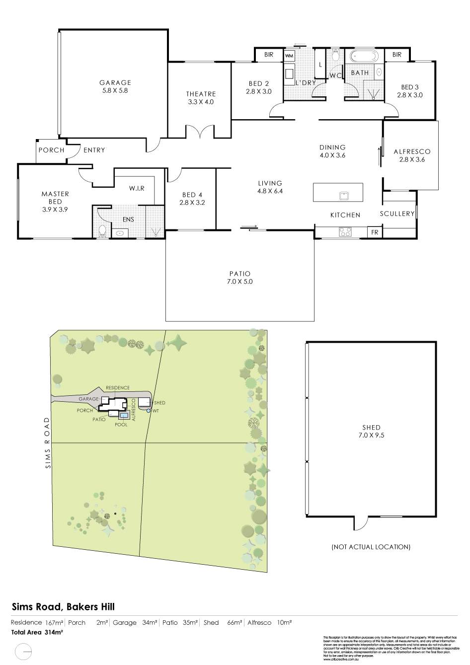19 Sims Road, Bakers Hill For Sale by Farmbuy.com - floorplan 1