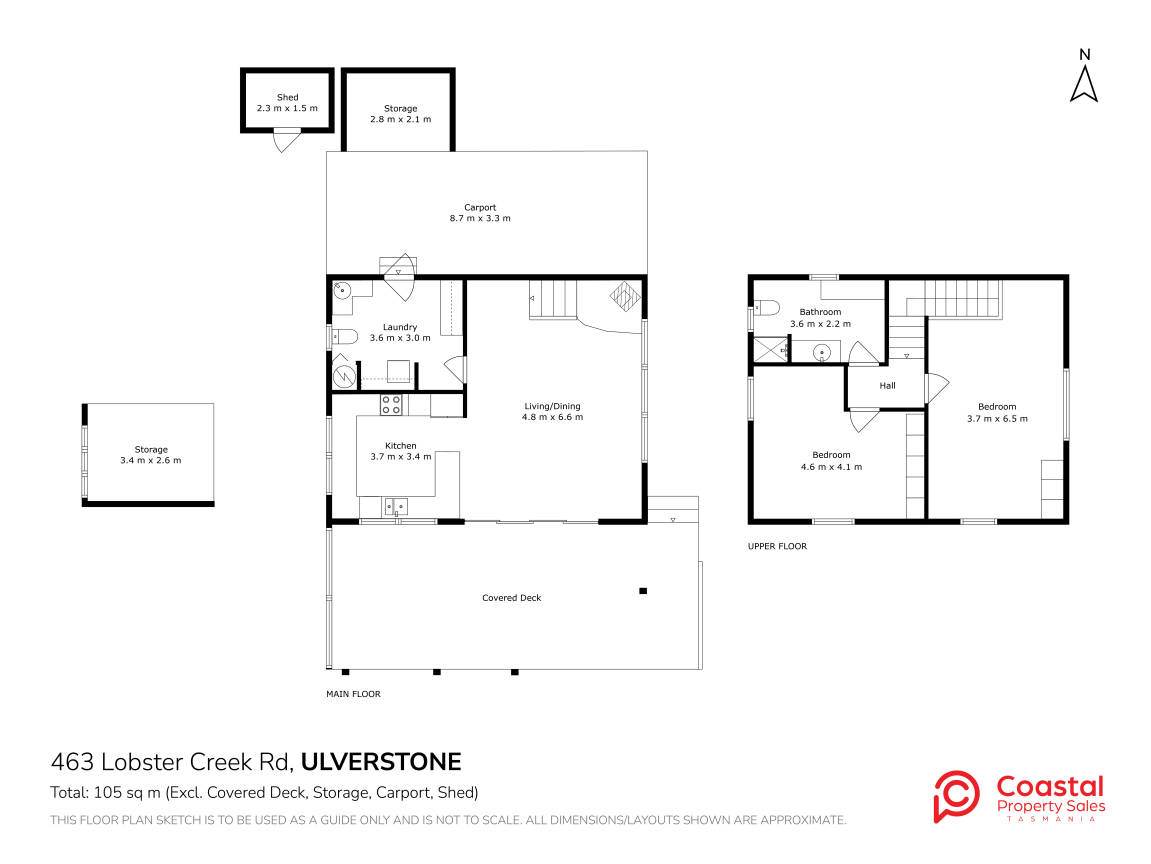 463 Lobster Creek Road, West Ulverstone For Sale by Farmbuy.com - floorplan 1