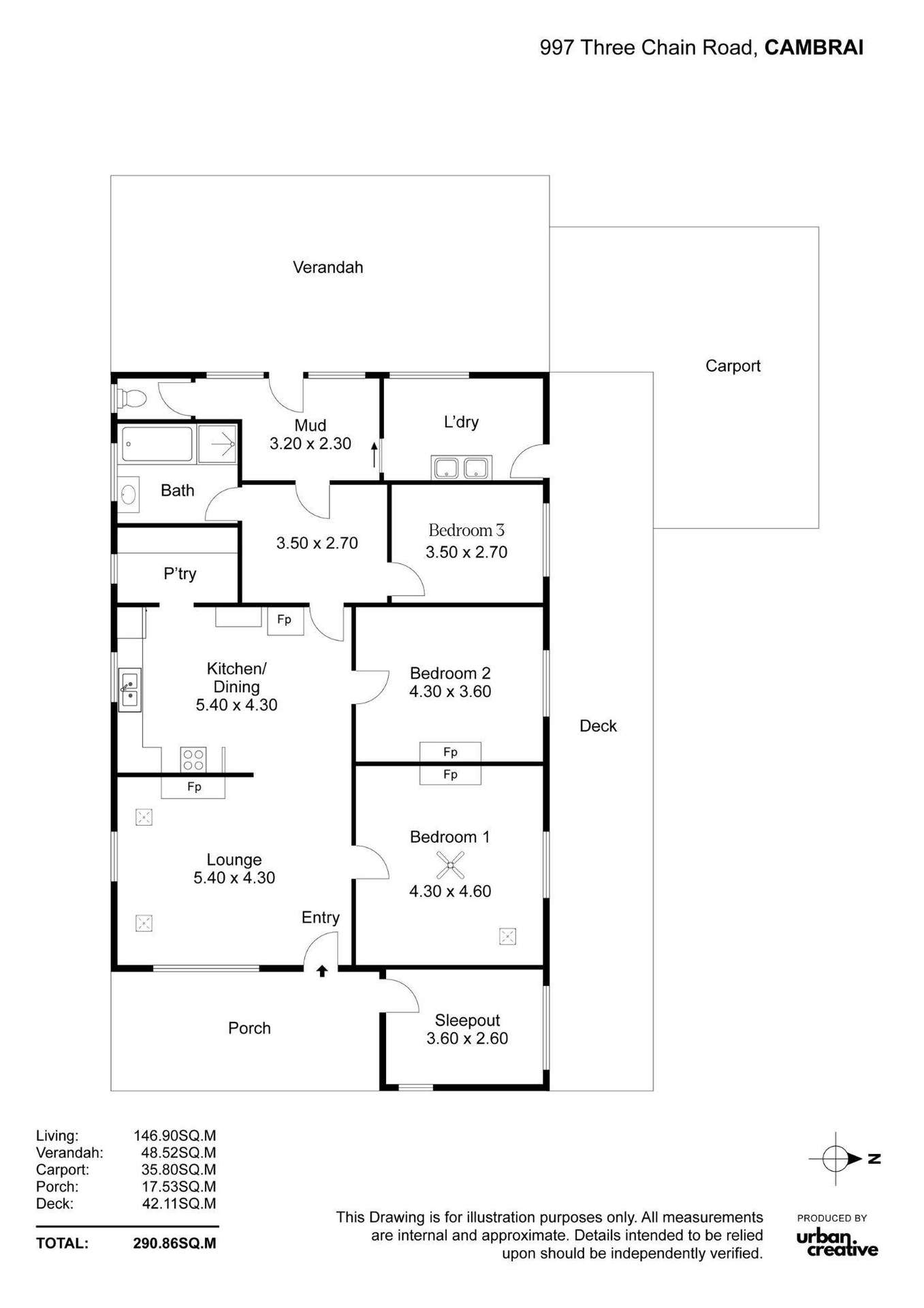 997 Three Chain Road, Cambrai For Sale by Farmbuy.com - floorplan 1