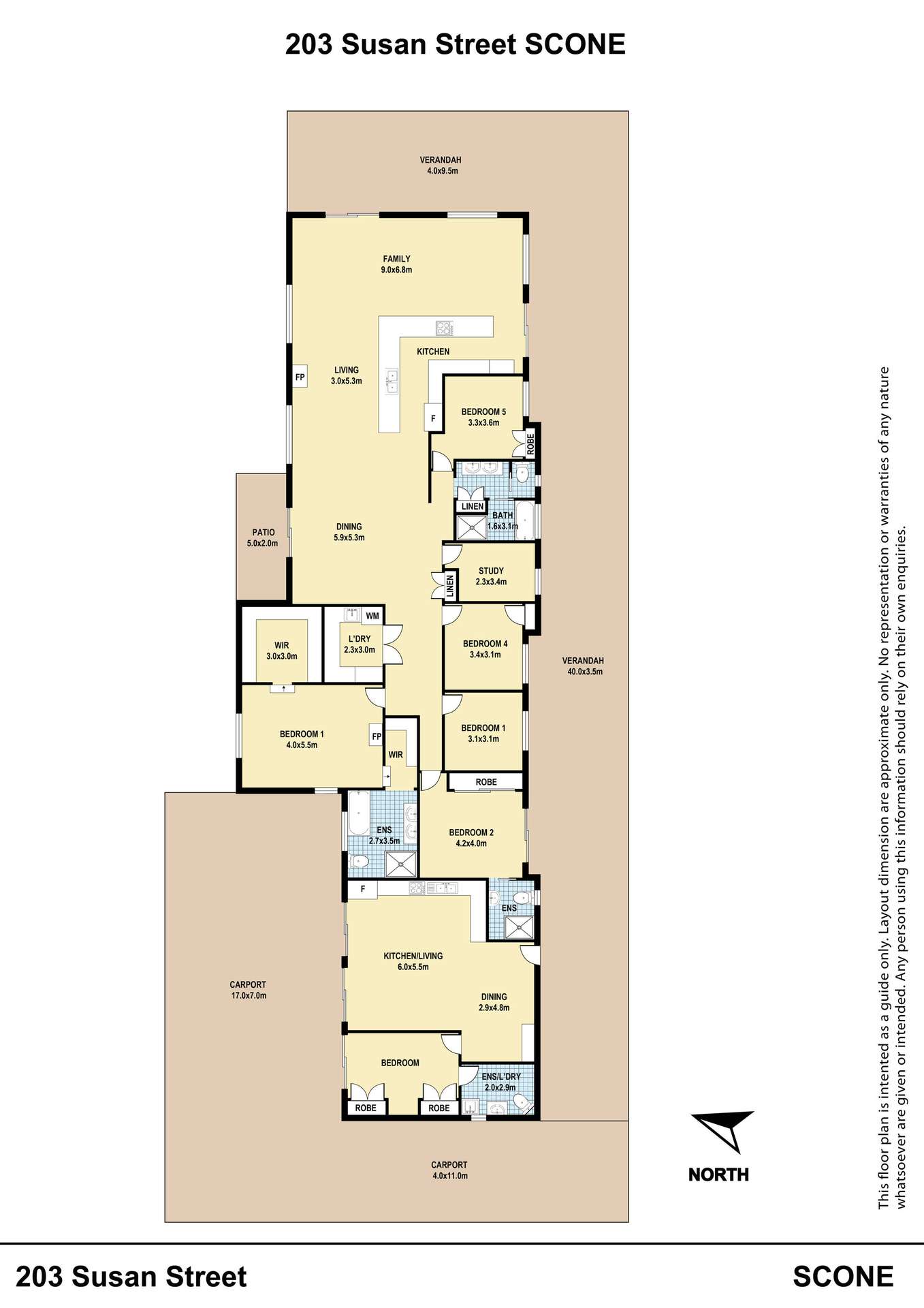 203 Susan Street, Scone For Sale by Farmbuy.com - floorplan 1