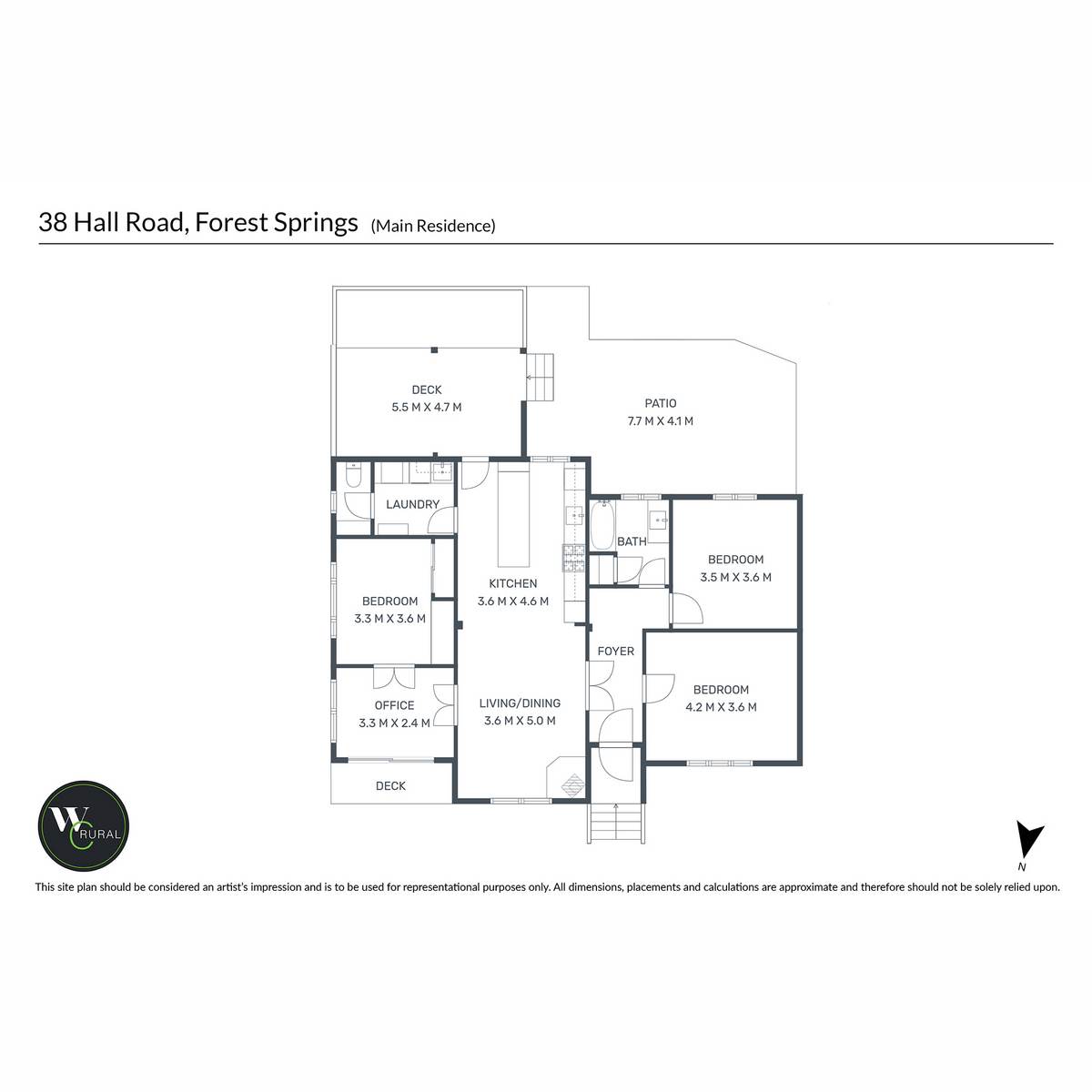 38 Hall Road, Forest Springs For Sale by Farmbuy.com - floorplan 1