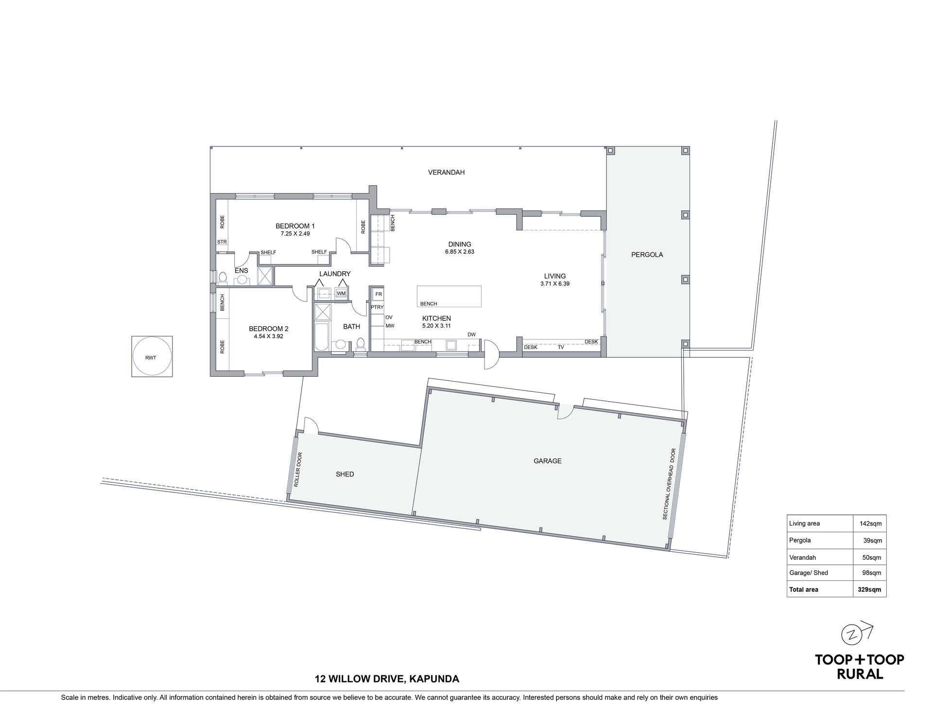12 Willow Drive, Kapunda For Sale by Farmbuy.com - floorplan 1