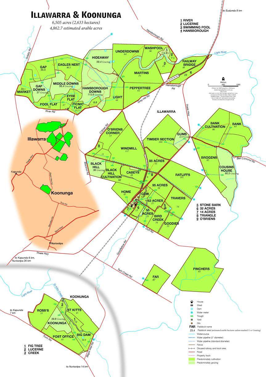 "Illawarra & Koonunga Hill Aggregation", Bagot Well For Sale by Farmbuy.com - floorplan 1