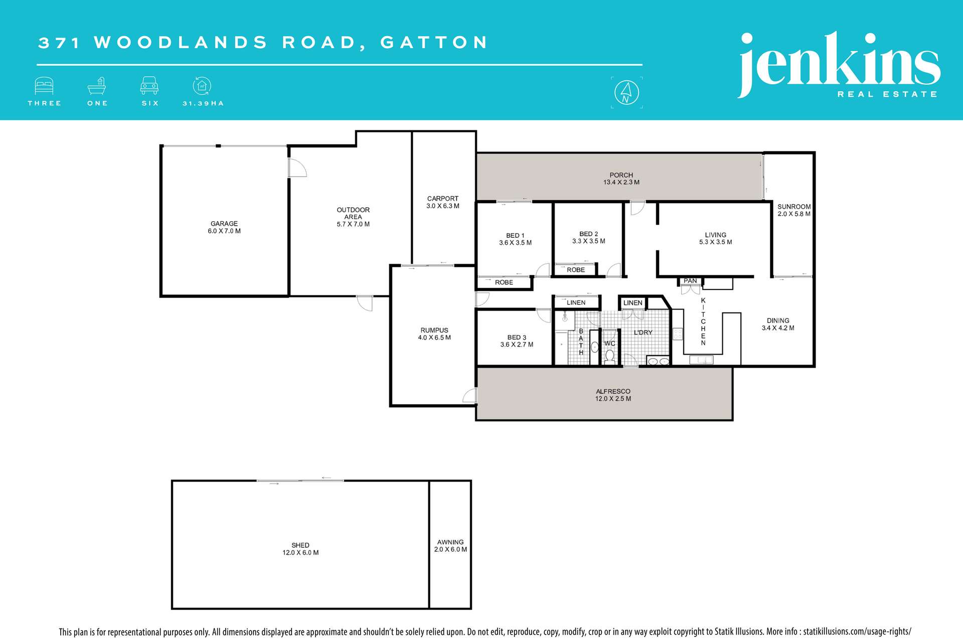 371 Woodlands Drive, Gatton For Sale by Farmbuy.com - floorplan 1