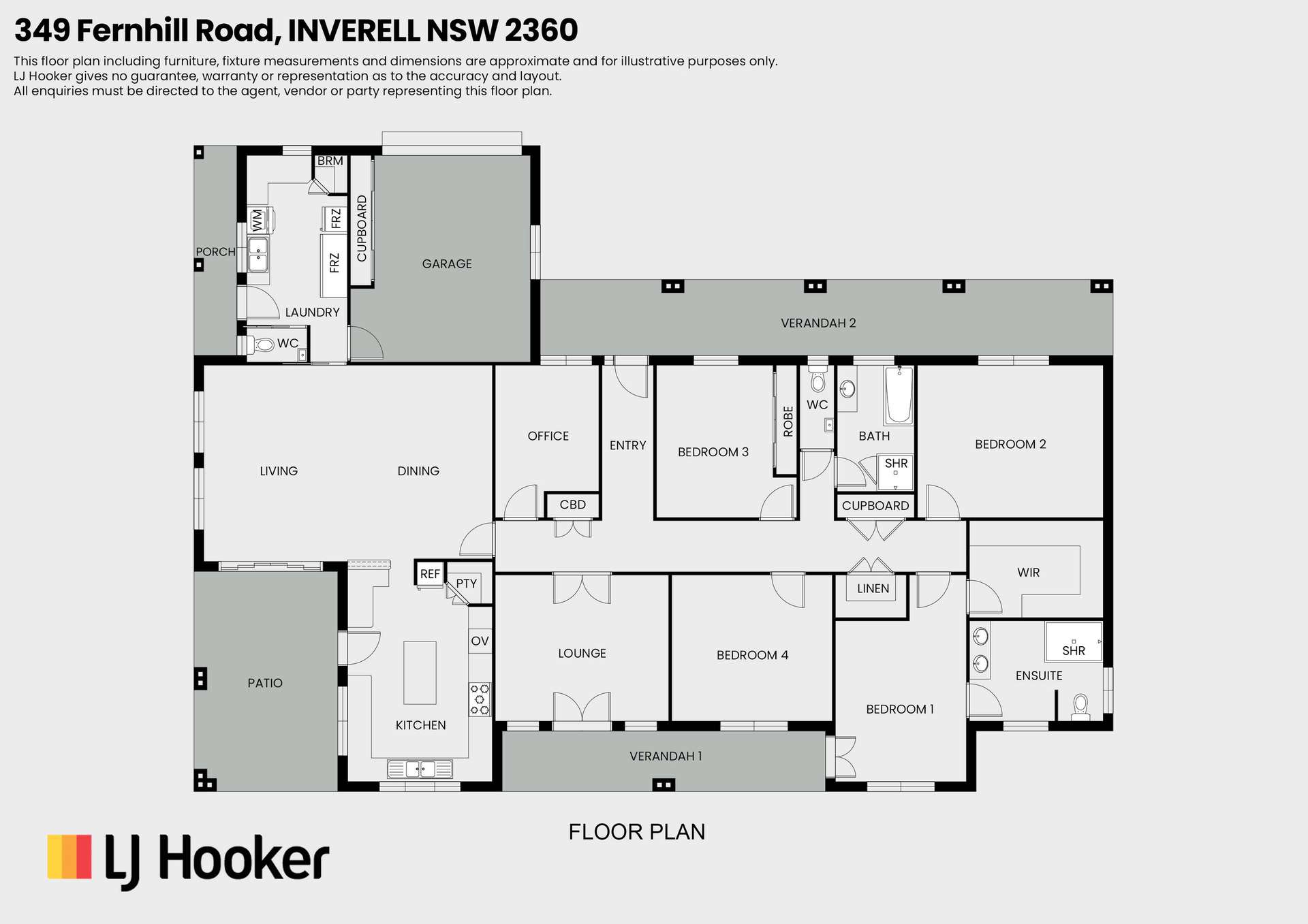 349 Fernhill Road, Inverell For Sale by Farmbuy.com - floorplan 1