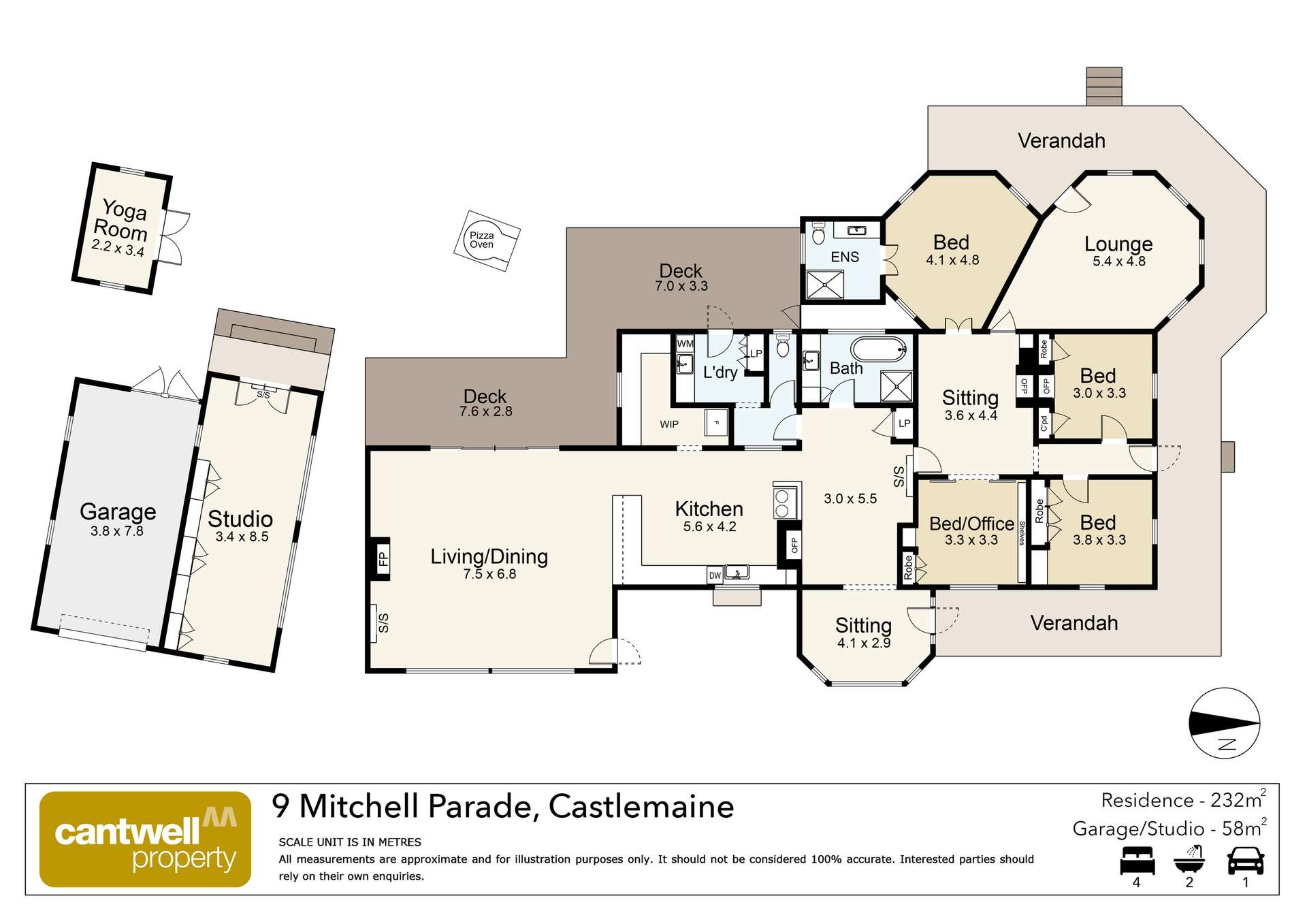 9 Mitchell Parade, Castlemaine For Sale by Farmbuy.com - floorplan 1