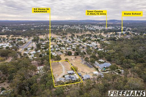 Farm For Sale - QLD - Nanango - 4615 - ELEVATED LOW-SET BRICK HOME ON AN ACRE WITH GREAT VIEWS INTO TOWN! 