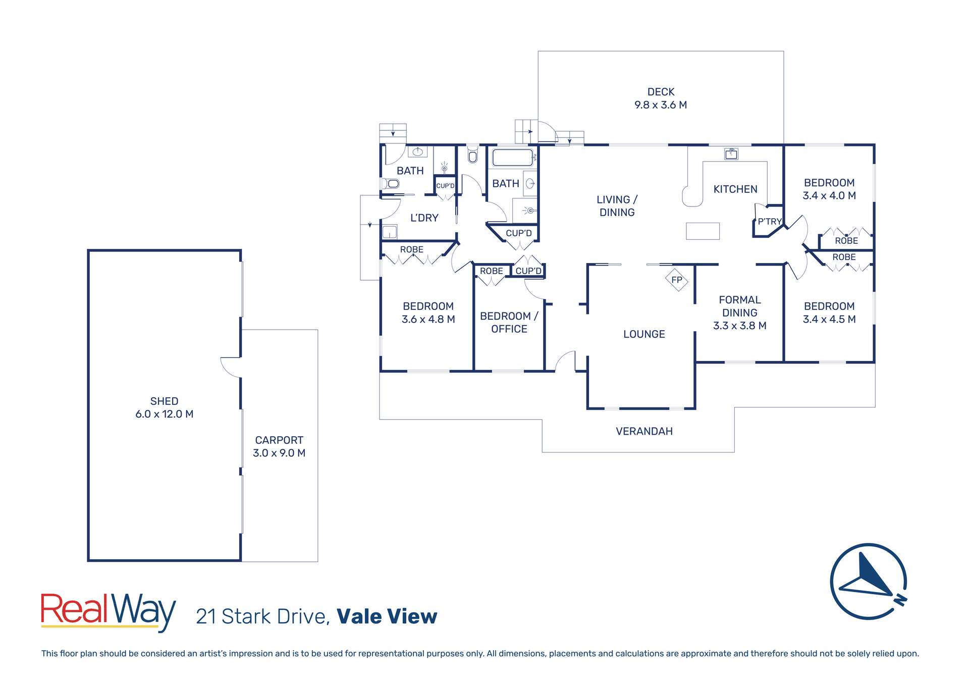21 Stark Drive, Vale View For Sale by Farmbuy.com - floorplan 1