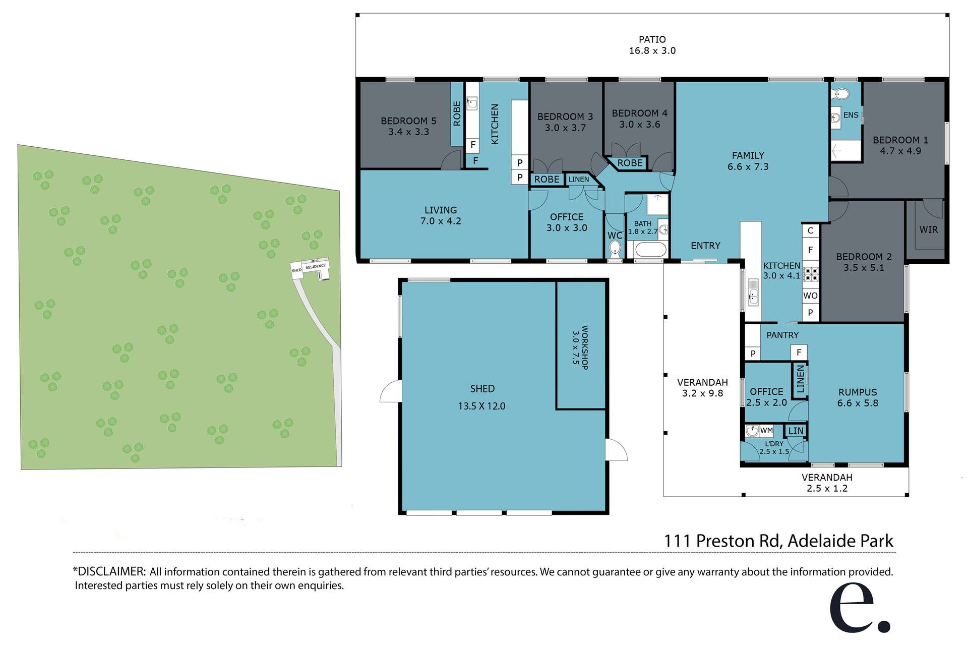 111 Preston Road, Adelaide Park For Sale by Farmbuy.com - floorplan 1