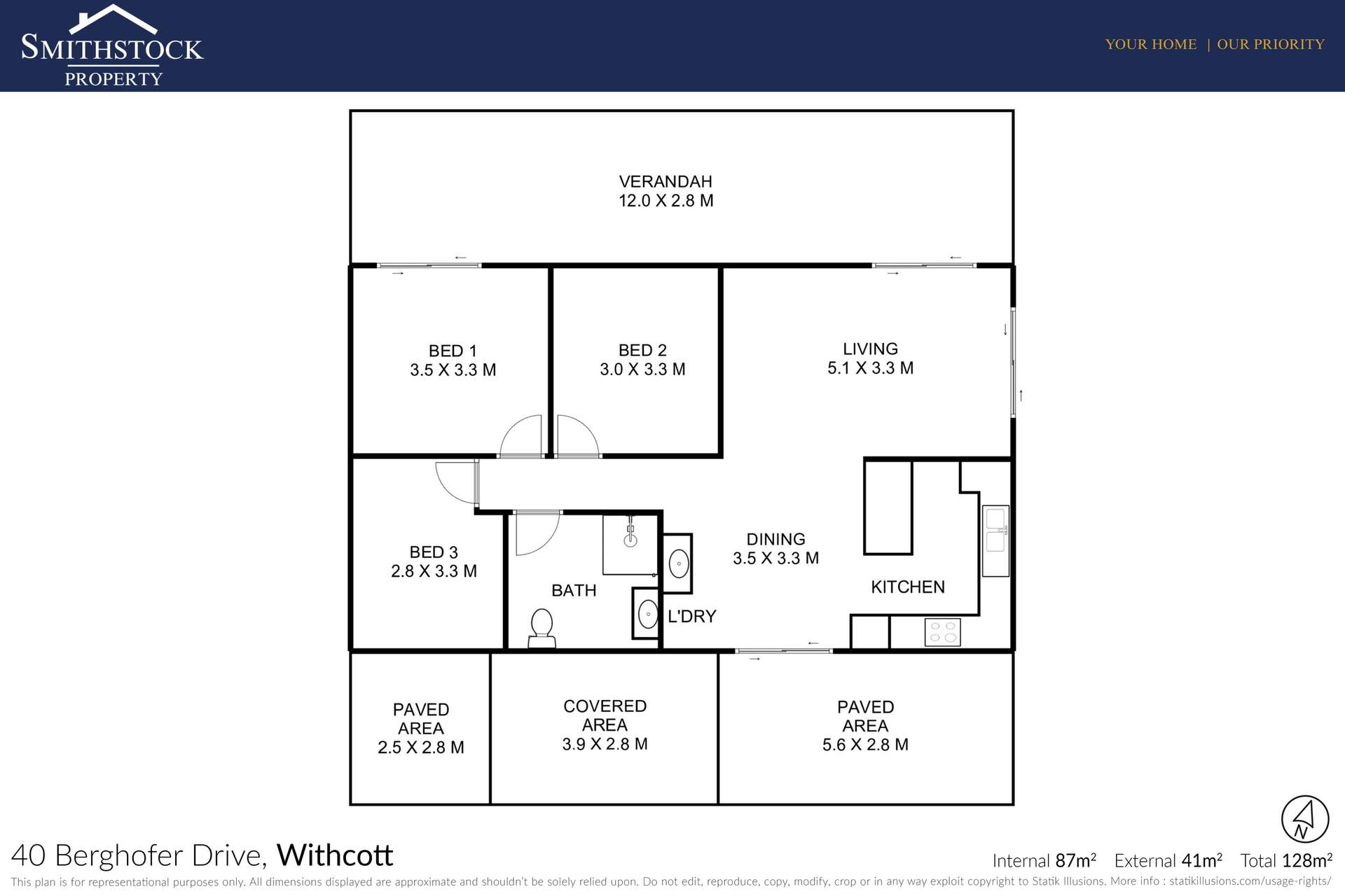 40 Berghofer Drive, Withcott For Sale by Farmbuy.com - floorplan 1