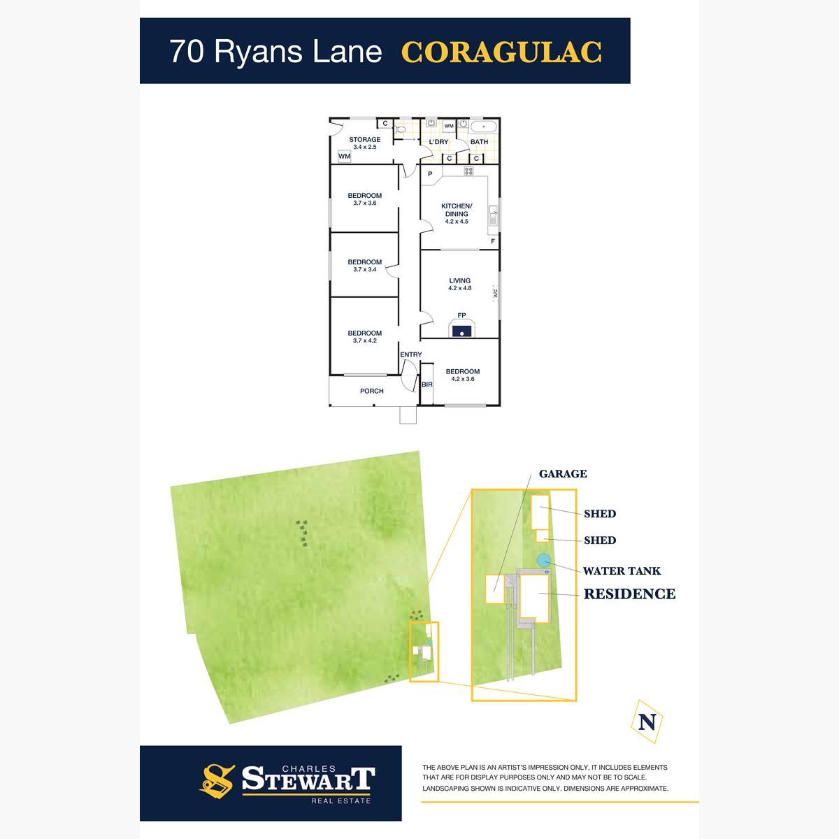 70 Ryans Lane, Coragulac For Sale by Farmbuy.com - floorplan 1