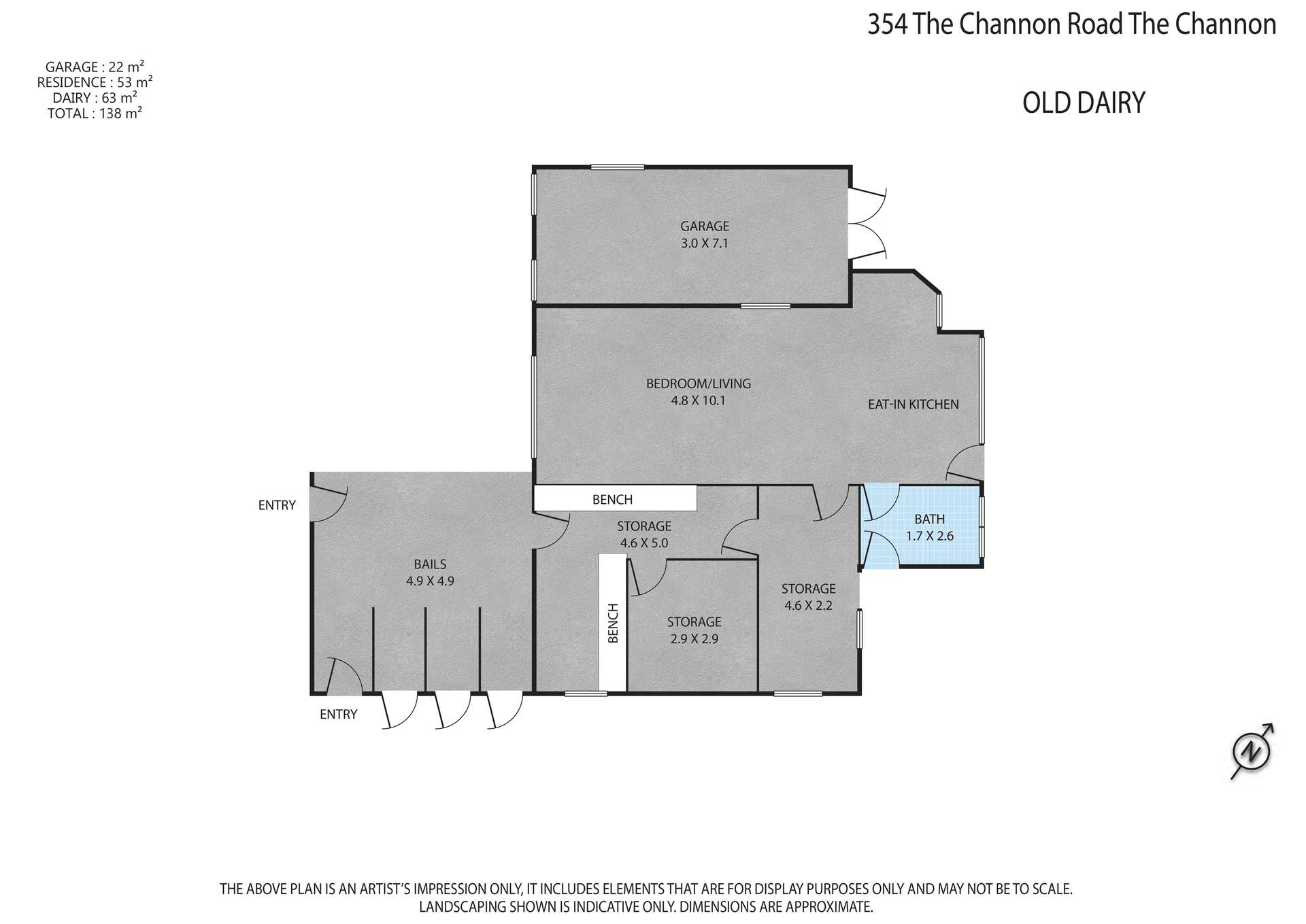 354 THE CHANNON ROAD, The Channon For Sale by Farmbuy.com - floorplan 1