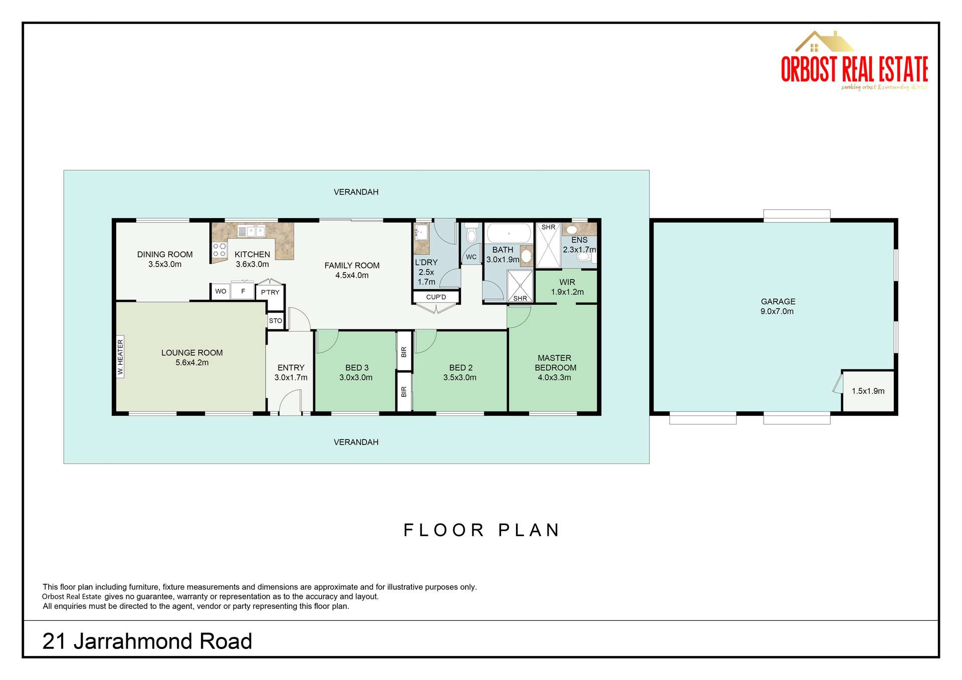 21 Jarrahmond Road, Orbost For Sale by Farmbuy.com - floorplan 1