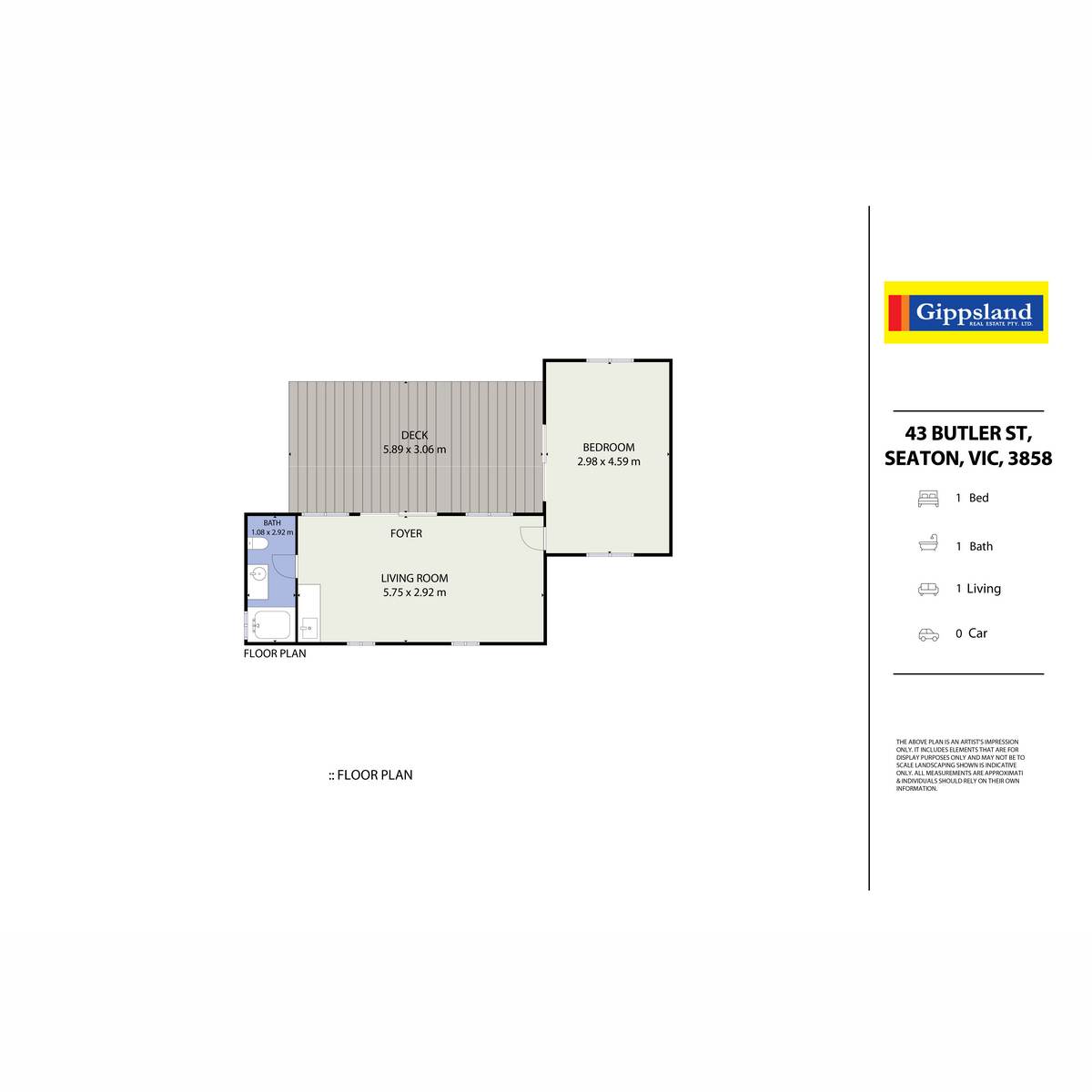 43 Butler Street, Seaton For Sale by Farmbuy.com - floorplan 1