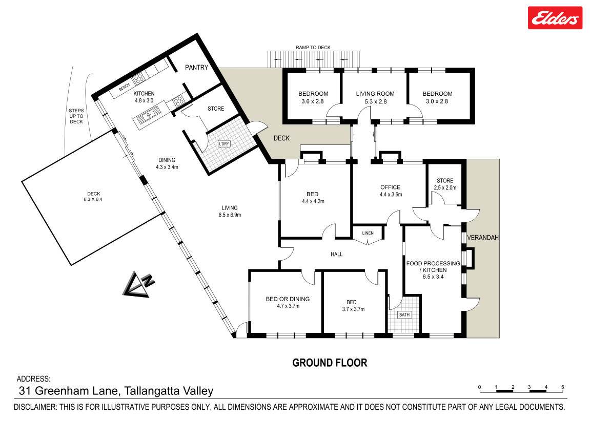 31 Greenham Road, Tallangatta Valley For Sale by Farmbuy.com - floorplan 1