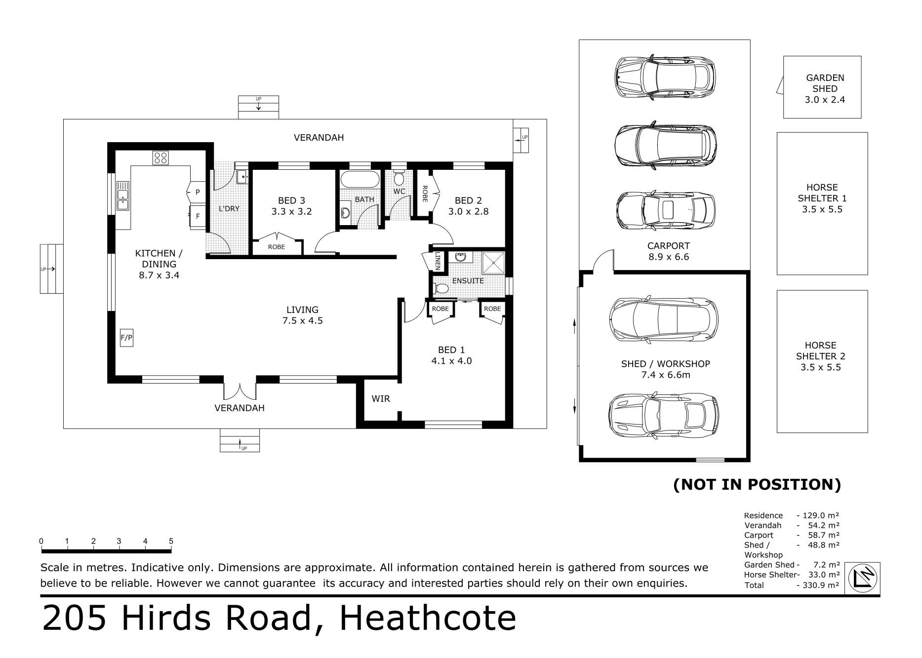 205 Hirds Road, Heathcote For Sale by Farmbuy.com - floorplan 1