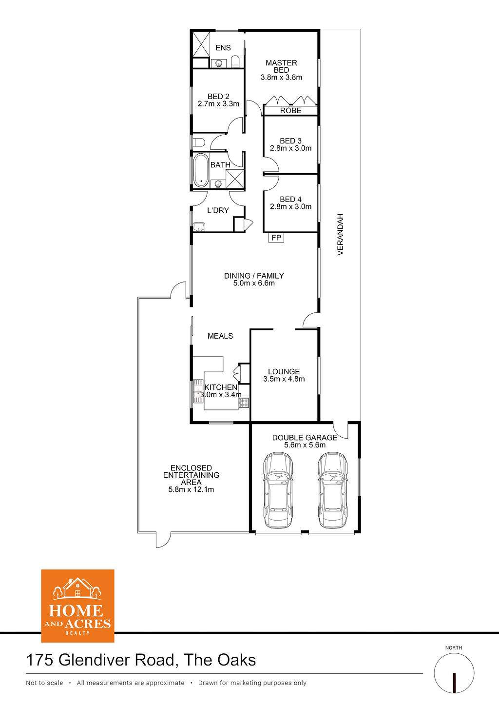 175 Glendiver Road, The Oaks For Sale by Farmbuy.com - floorplan 1