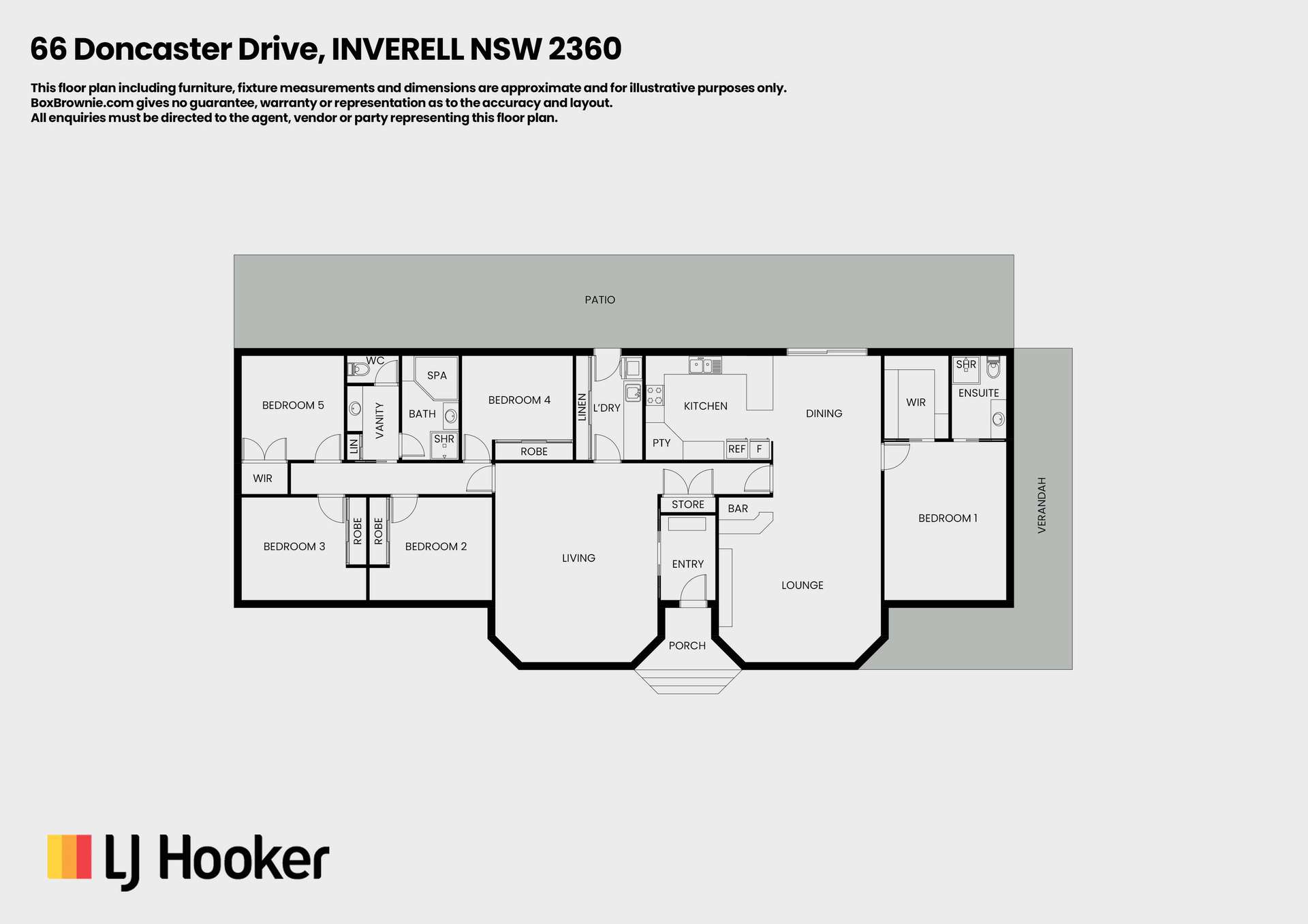 66 Doncaster Drive, Inverell For Sale by Farmbuy.com - floorplan 1
