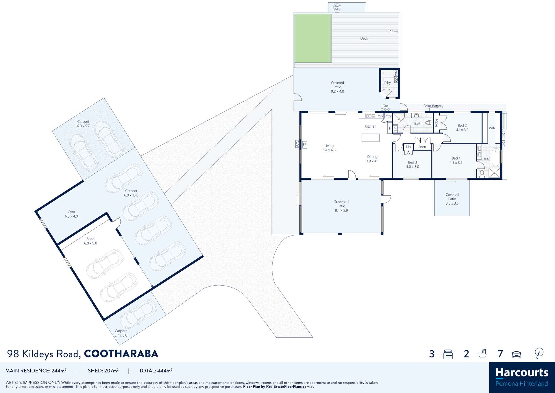 98 Kildeys Road, Cootharaba For Sale by Farmbuy.com - floorplan 1
