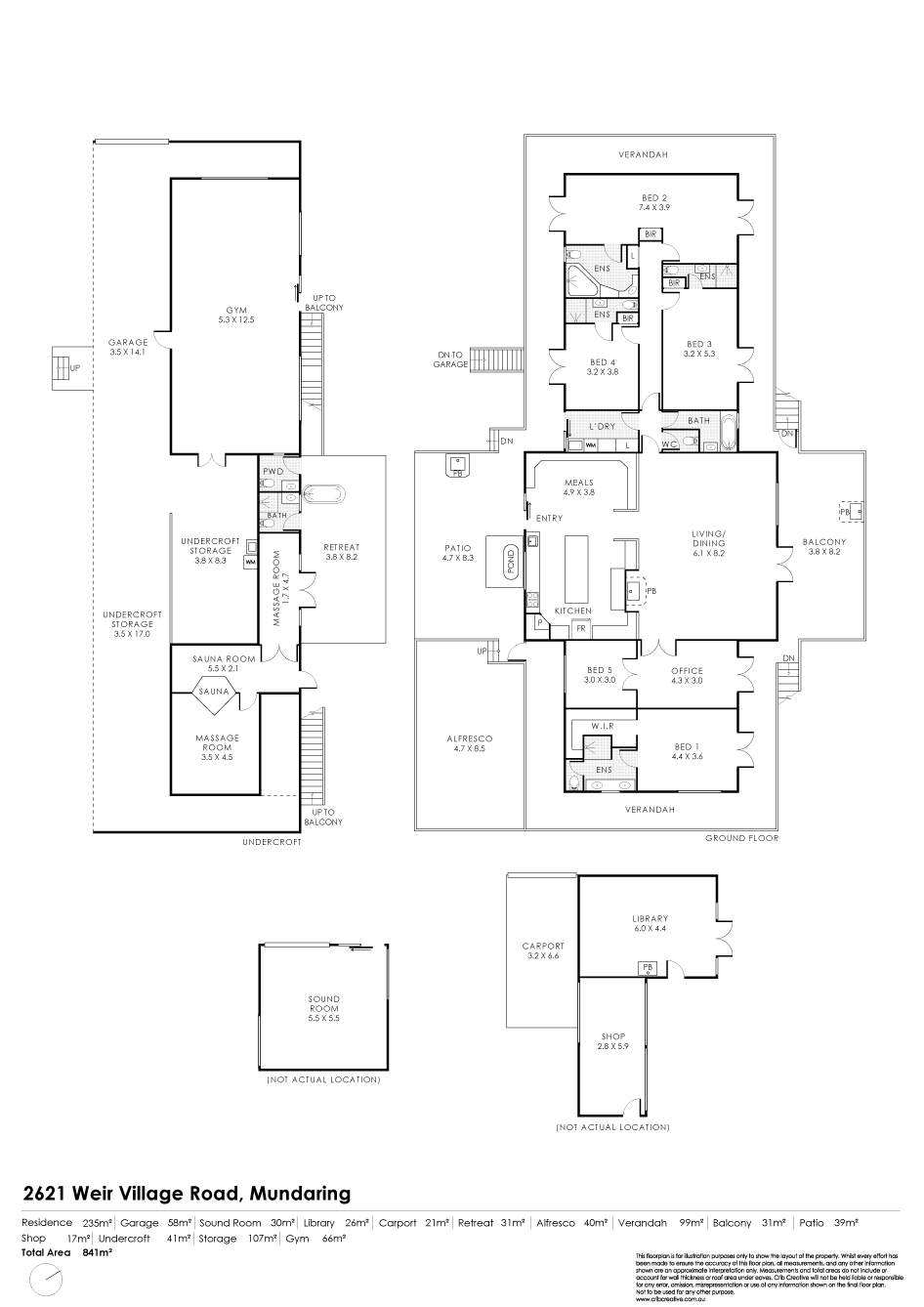 2621 Weir Village Road, Mundaring For Sale by Farmbuy.com - floorplan 2