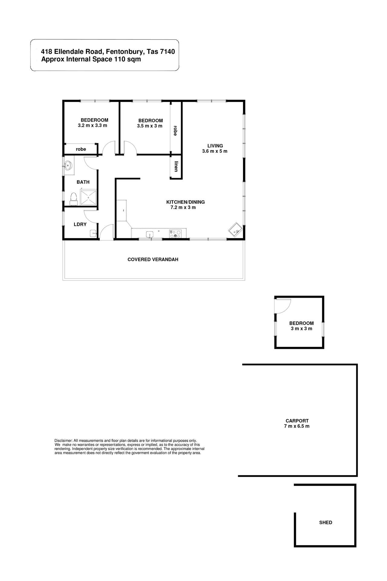 418 Ellendale Road, Fentonbury For Sale by Farmbuy.com - floorplan 1