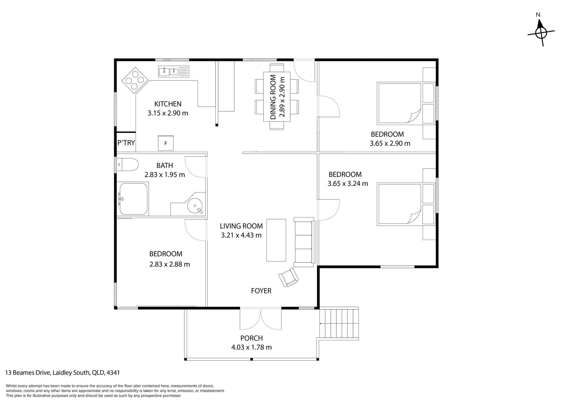 13 Beames Drive, Laidley South For Sale by Farmbuy.com - floorplan 1