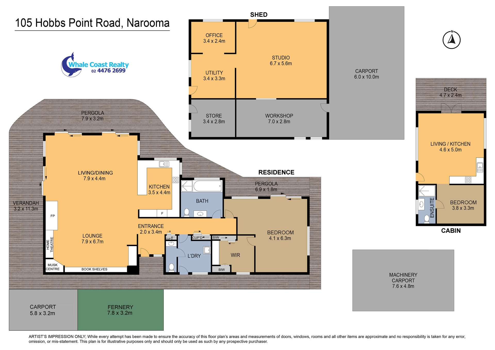 105 Hobbs Point Road, Narooma For Sale by Farmbuy.com - floorplan 1
