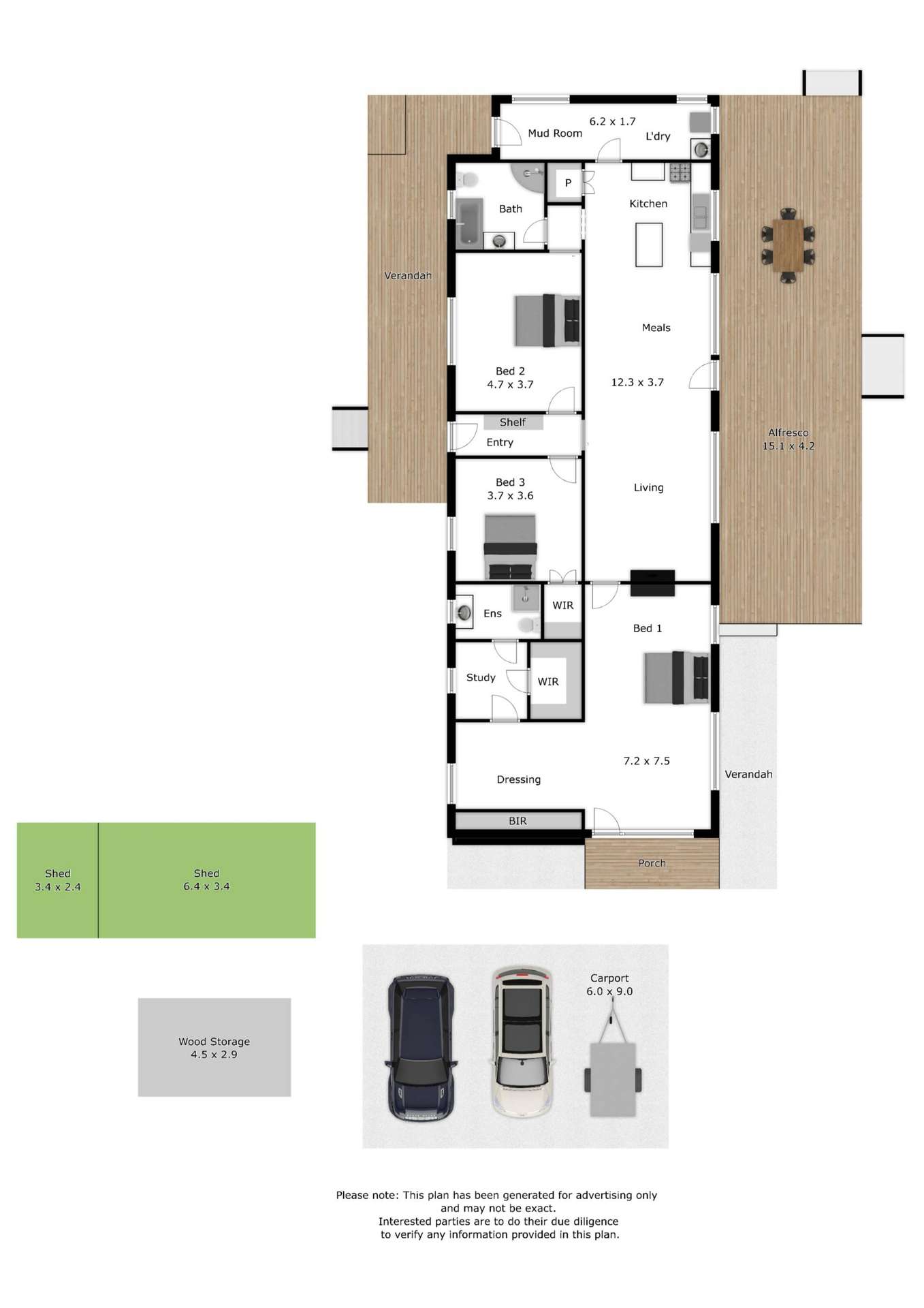 134 Fighting Gully Road, Beechworth For Sale by Farmbuy.com - floorplan 1