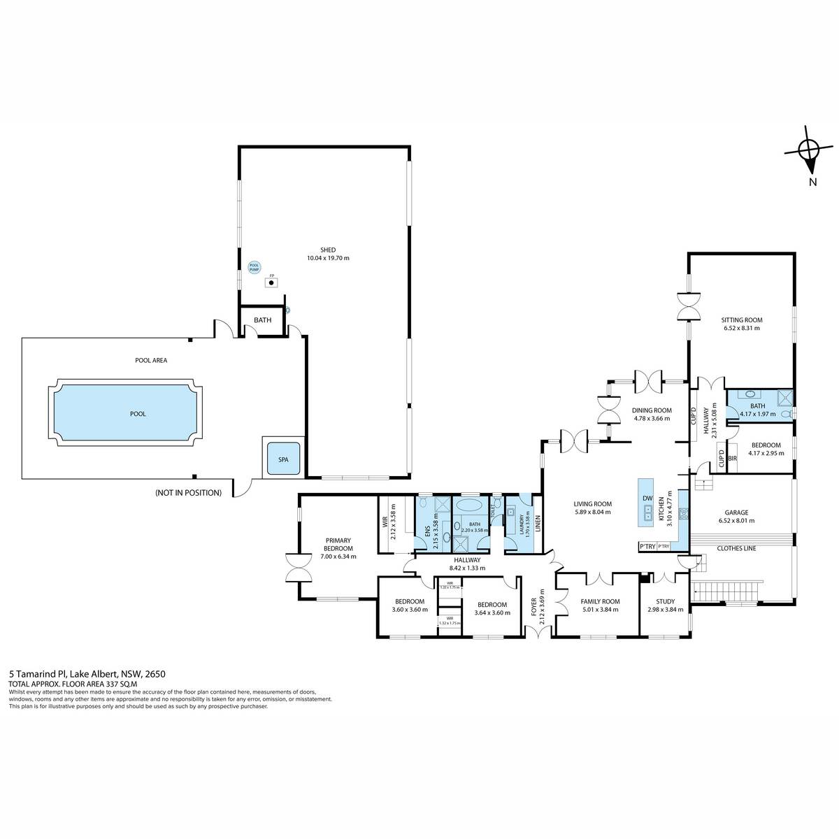 5 Tamarind Place, Lake Albert For Sale by Farmbuy.com - floorplan 1