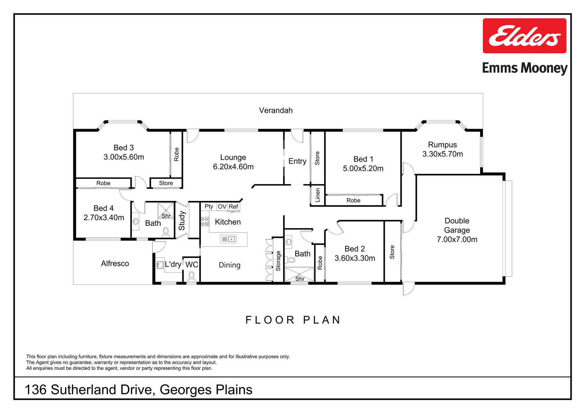 136 Sutherland Drive, Georges Plains For Sale by Farmbuy.com - floorplan 1
