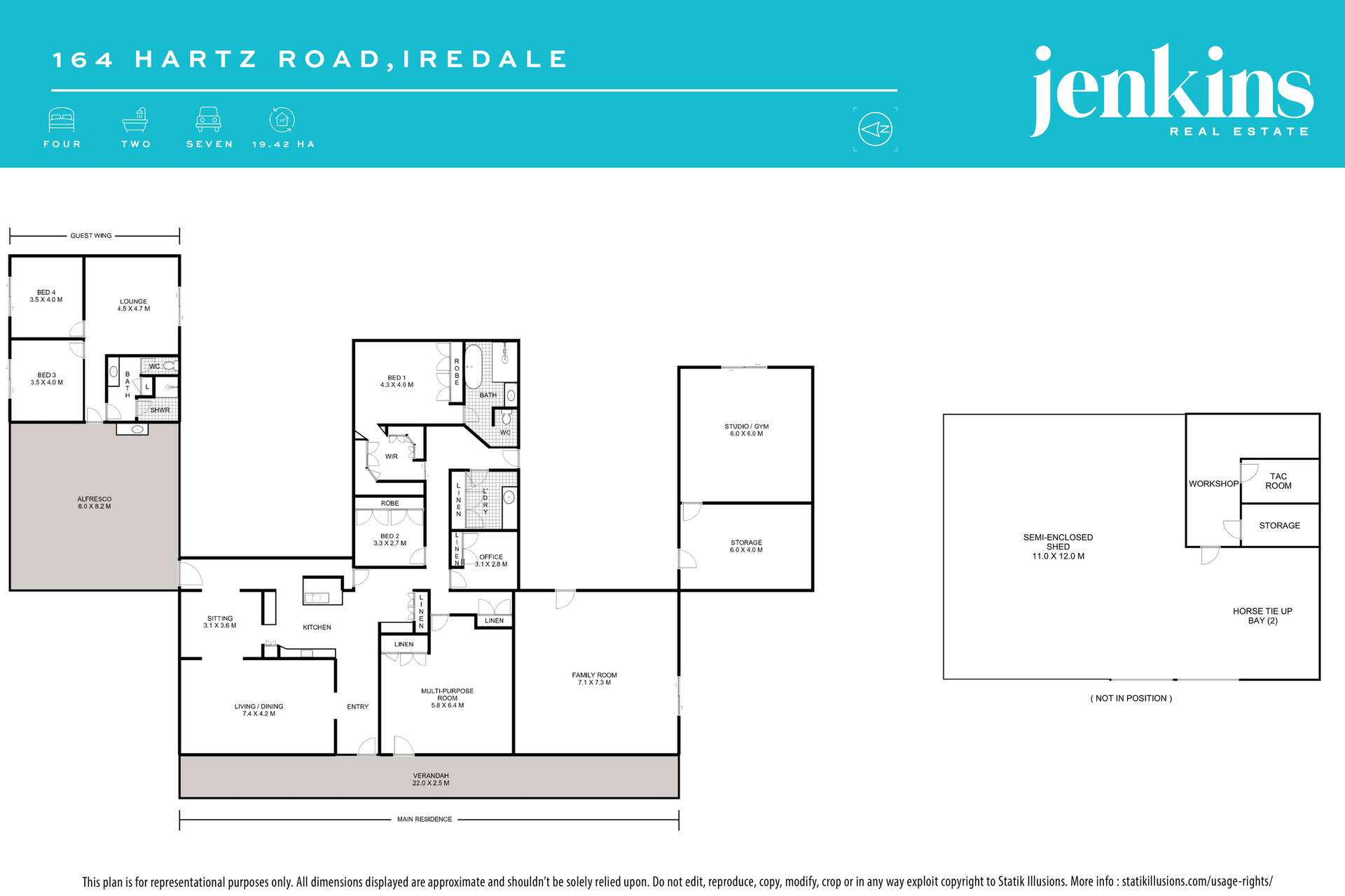164 Hartz Road, Iredale For Sale by Farmbuy.com - floorplan 1