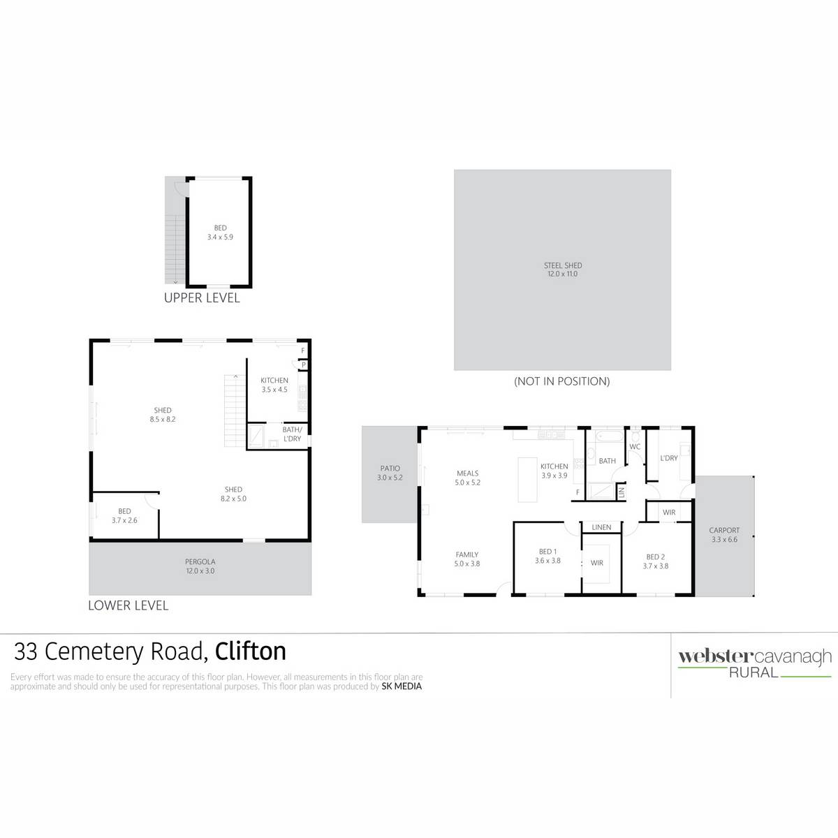33 Cemetery Road, Clifton For Sale by Farmbuy.com - floorplan 1