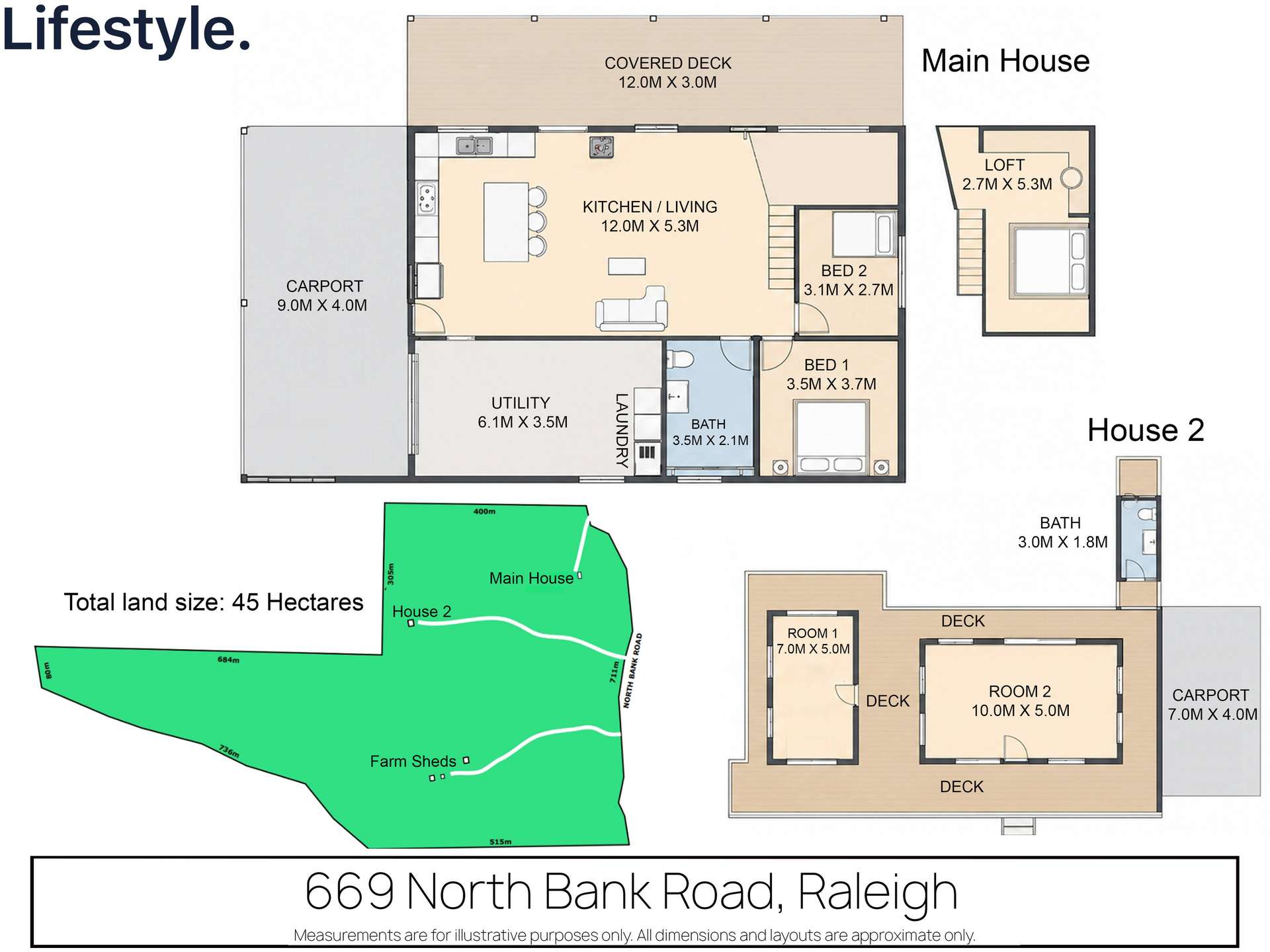 669 North Bank Road, Raleigh For Sale by Farmbuy.com - floorplan 1