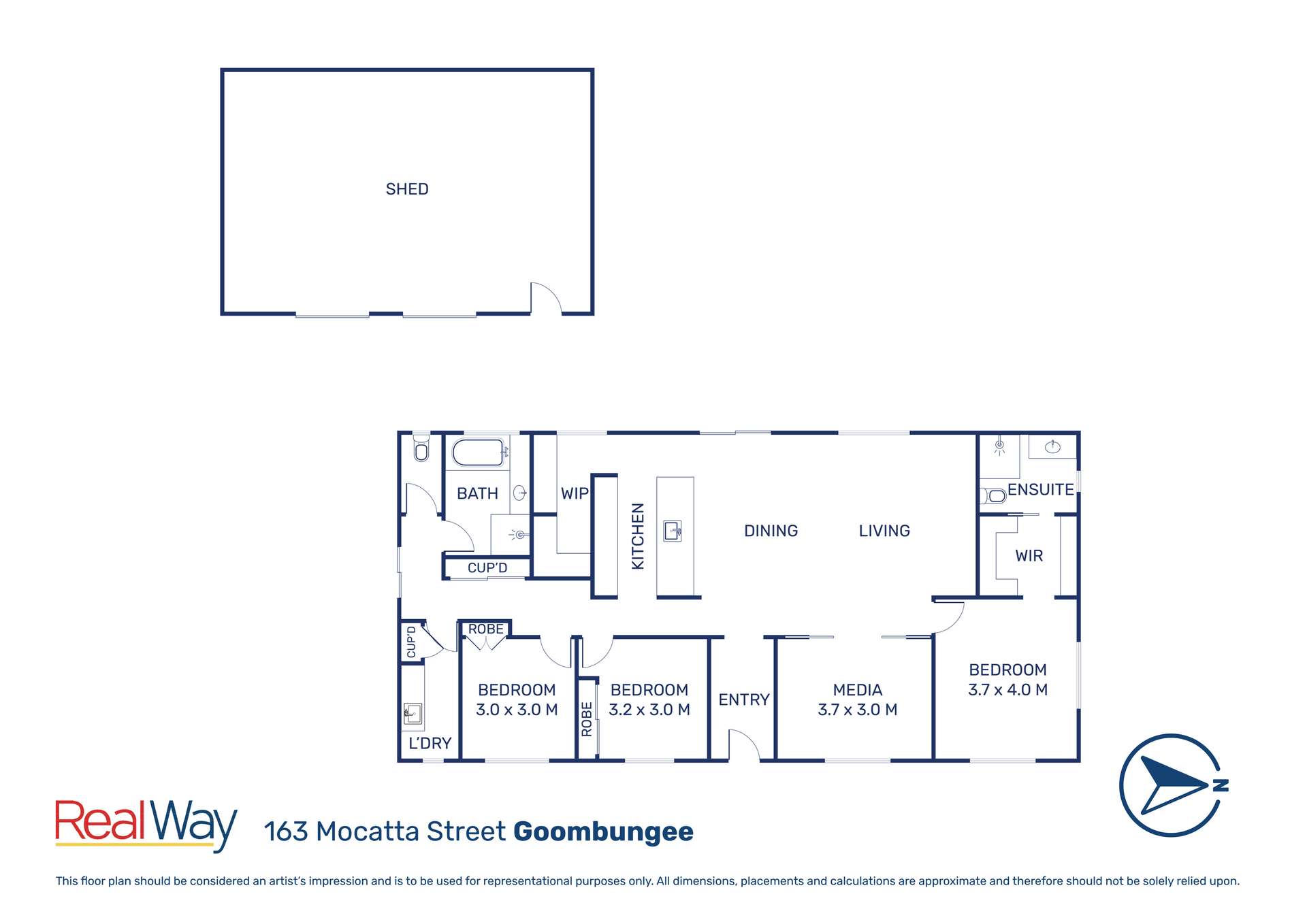 163 Mocatta Street, Goombungee For Sale by Farmbuy.com - floorplan 1