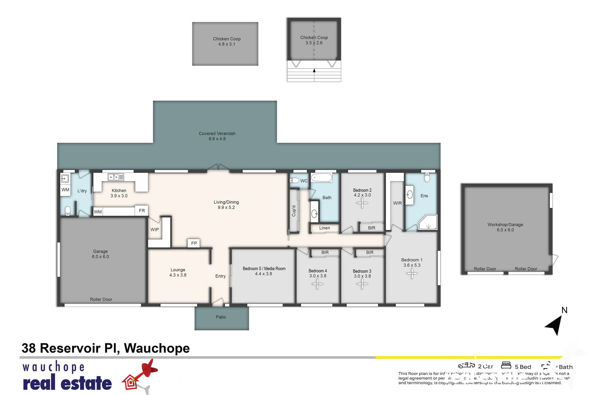 38 Reservoir Place, Wauchope For Sale by Farmbuy.com - floorplan 1