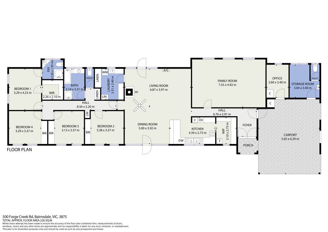 500 Forge Creek Road, Bairnsdale For Sale by Farmbuy.com - floorplan 1