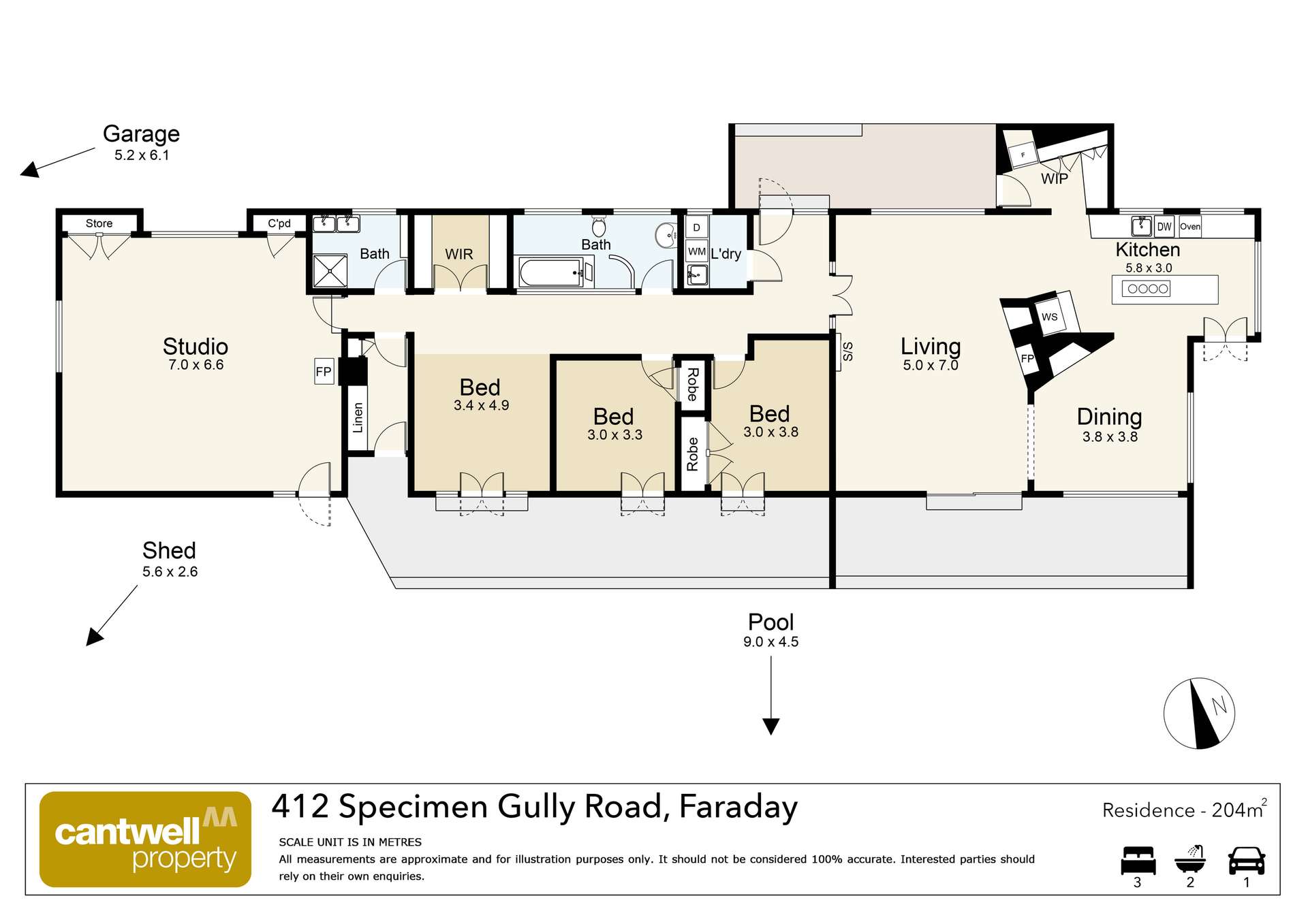 412 Specimen Gully Road, Faraday For Sale by Farmbuy.com - floorplan 1