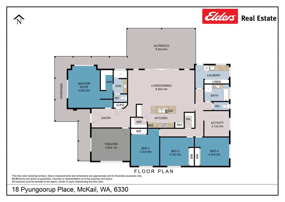 18 Pyungoorup Place, McKail For Sale by Farmbuy.com - floorplan 1