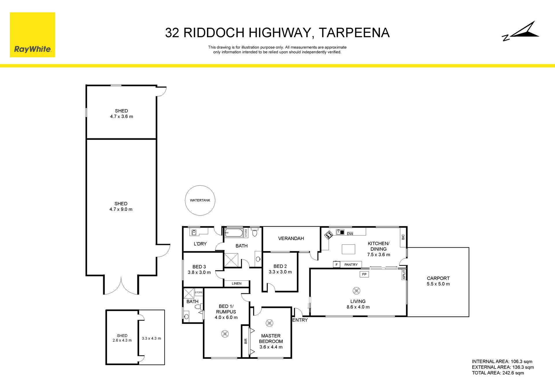 32 Riddoch Highway, Tarpeena For Sale by Farmbuy.com - floorplan 1