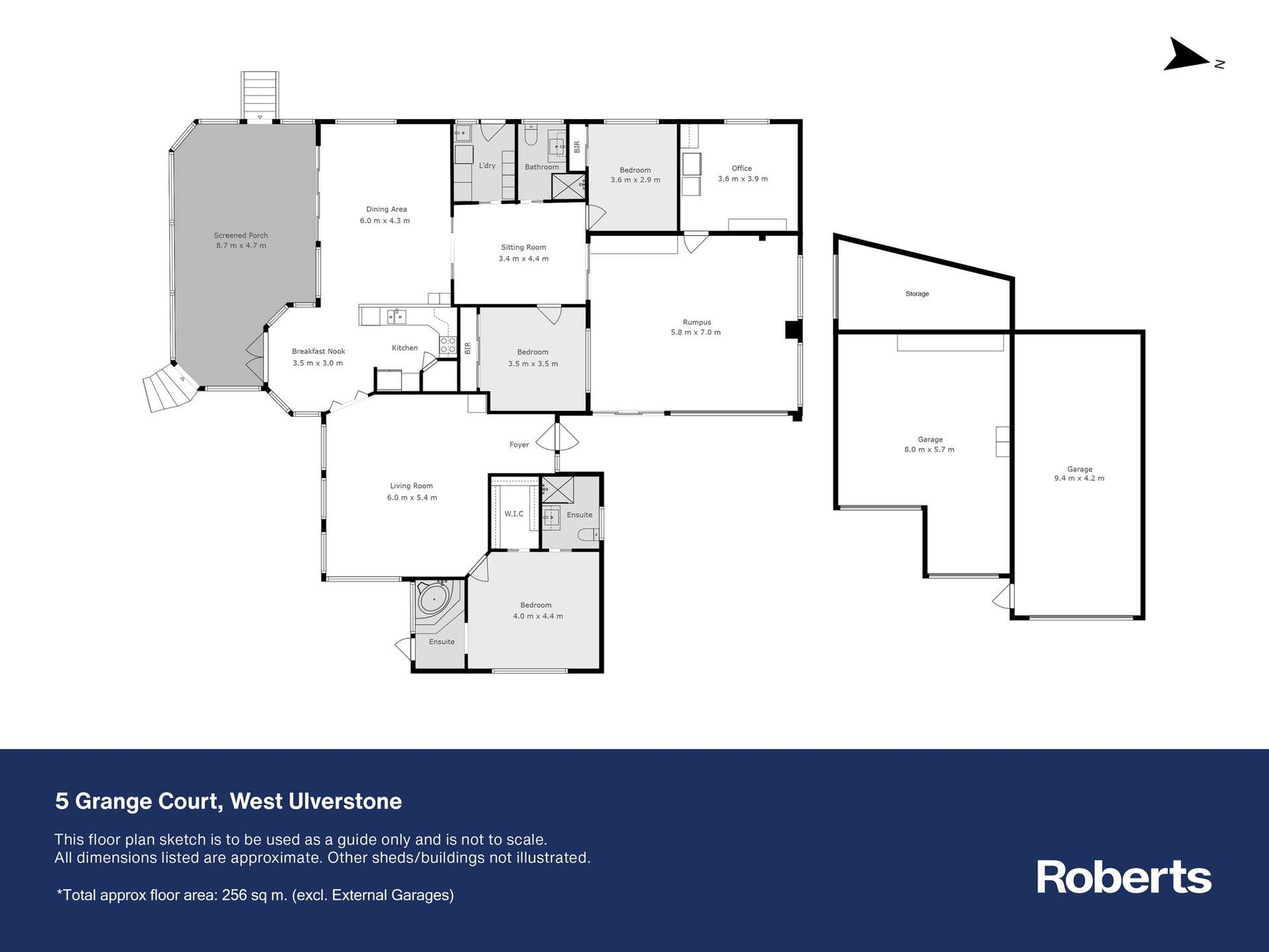 5 Grange Court, West Ulverstone For Sale by Farmbuy.com - floorplan 1
