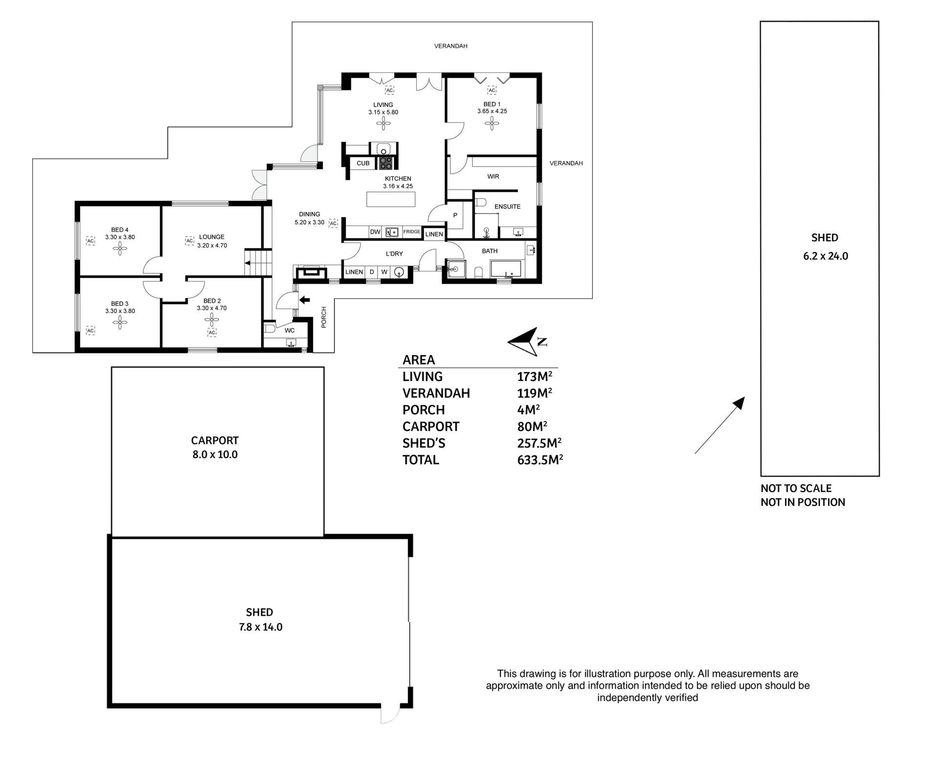 184 Wattle Flat Road, Strathalbyn For Sale by Farmbuy.com - floorplan 1