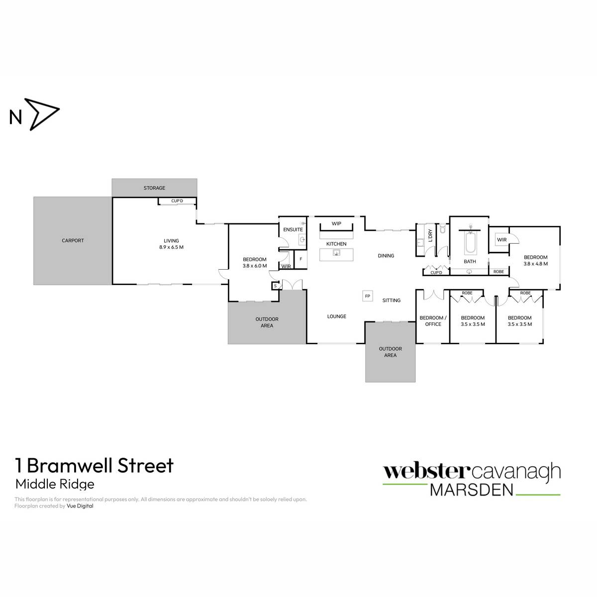 1 Bramwell Street, Middle Ridge For Sale by Farmbuy.com - floorplan 1