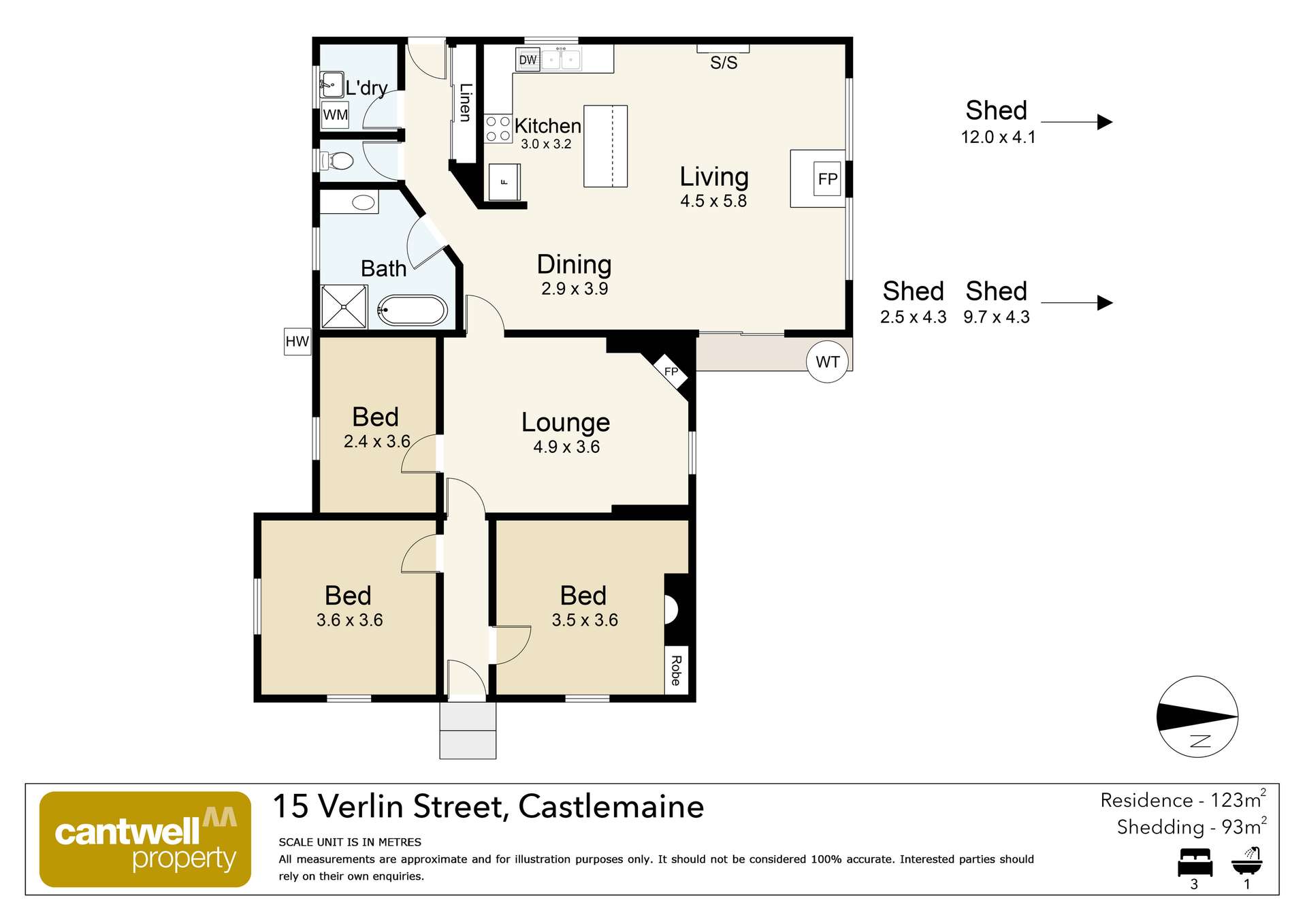 15 Verlin Street, Castlemaine For Sale by Farmbuy.com - floorplan 1