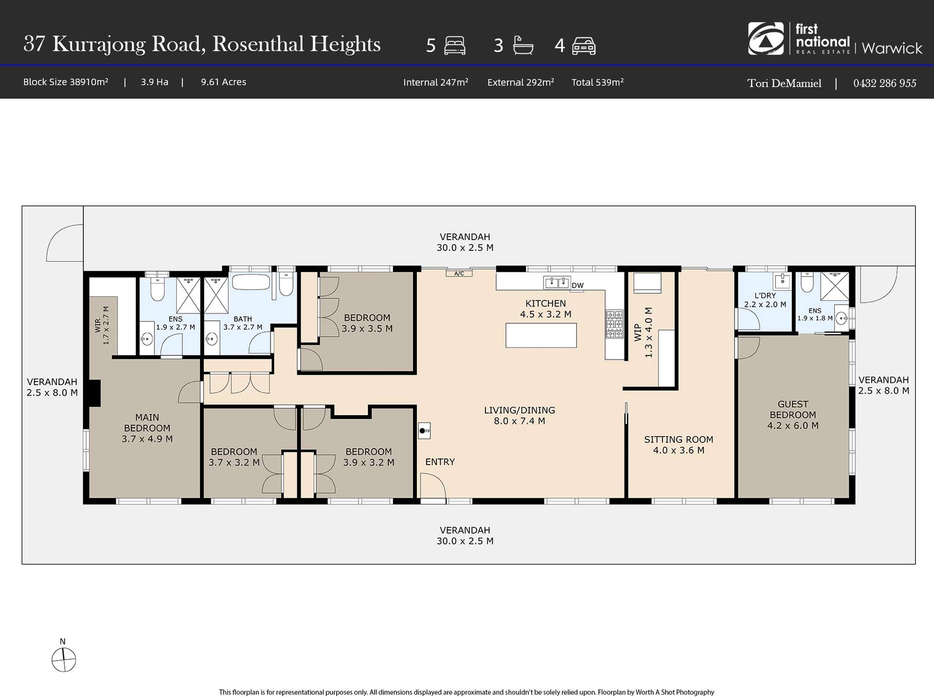 37 Kurrajong Road, Rosenthal Heights For Sale by Farmbuy.com - floorplan 1