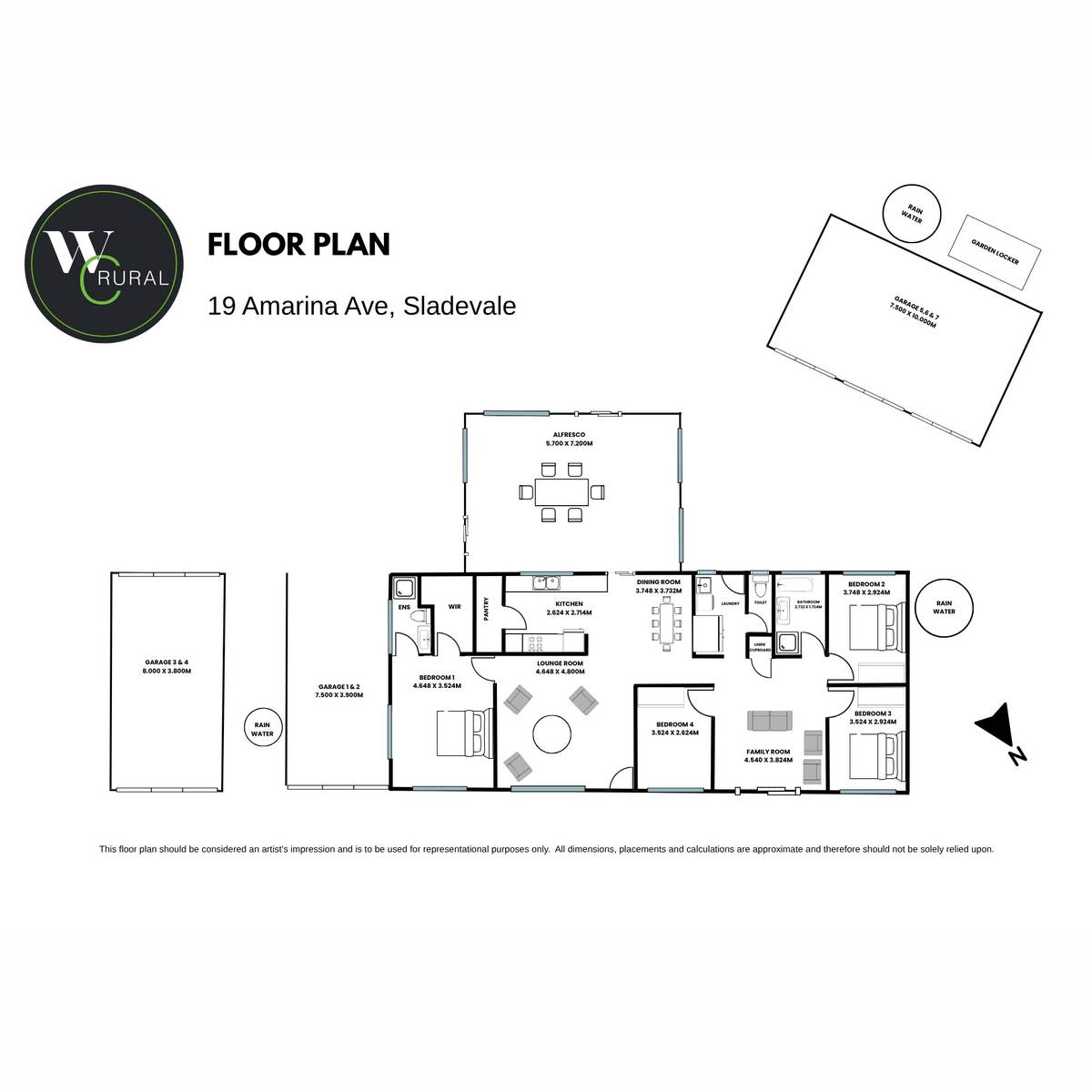 19 Amarina Avenue, Sladevale For Sale by Farmbuy.com - floorplan 1