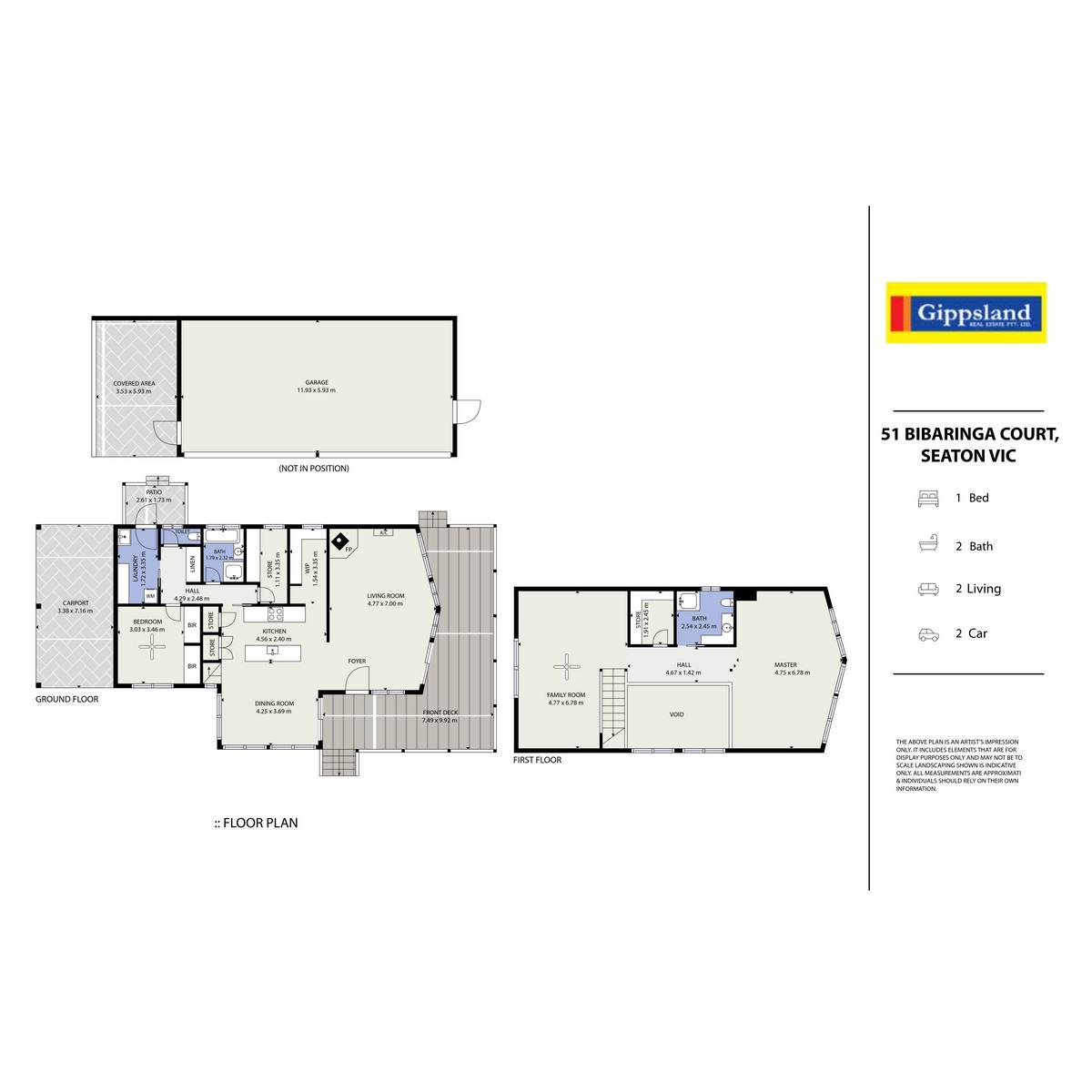 51 Bibaringa Court, Seaton For Sale by Farmbuy.com - floorplan 1