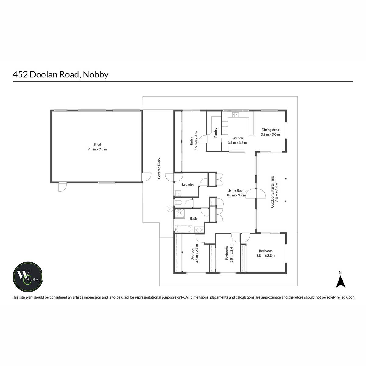 452 Doolan Road, Nobby For Sale by Farmbuy.com - floorplan 1